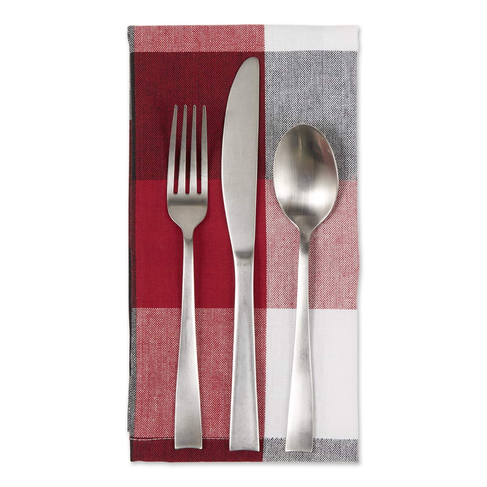 DII® Oversized Tri Color Check Cloth Dinner Napkins, 6ct.