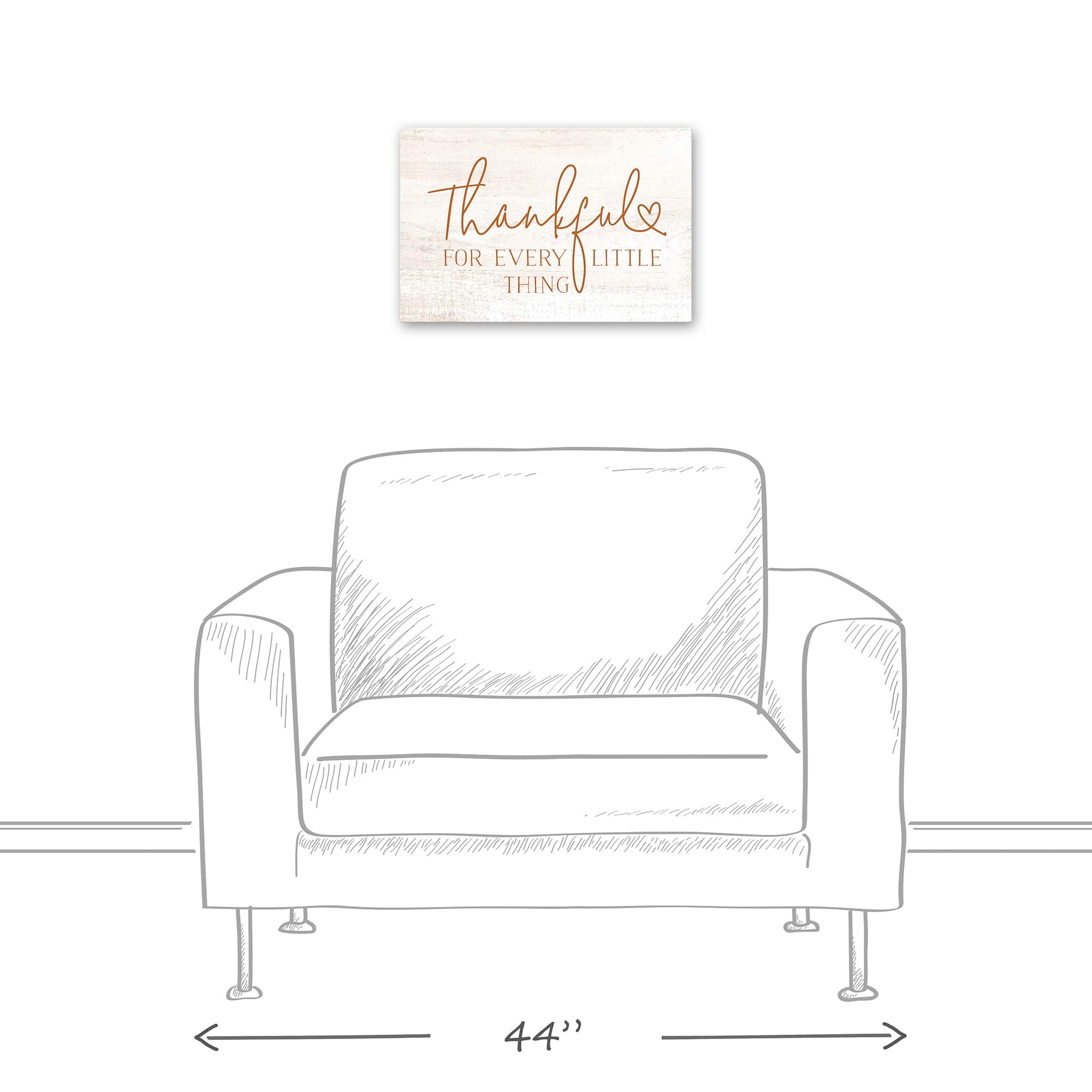 Thankful for Every Little Thing 18" x 12' Canvas Wall Art