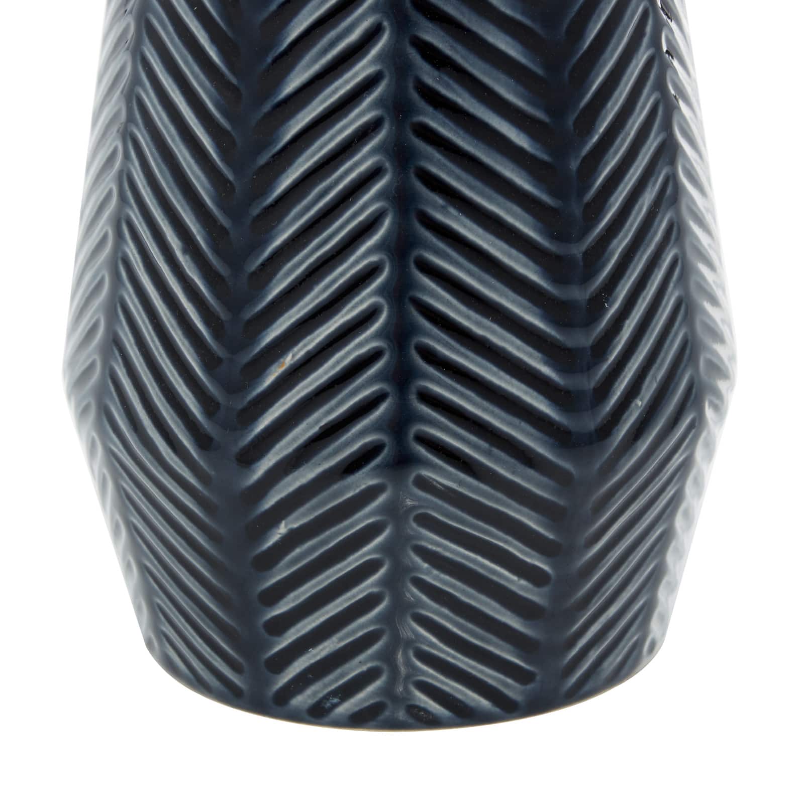 Dark Blue Ceramic Contemporary Vase Set