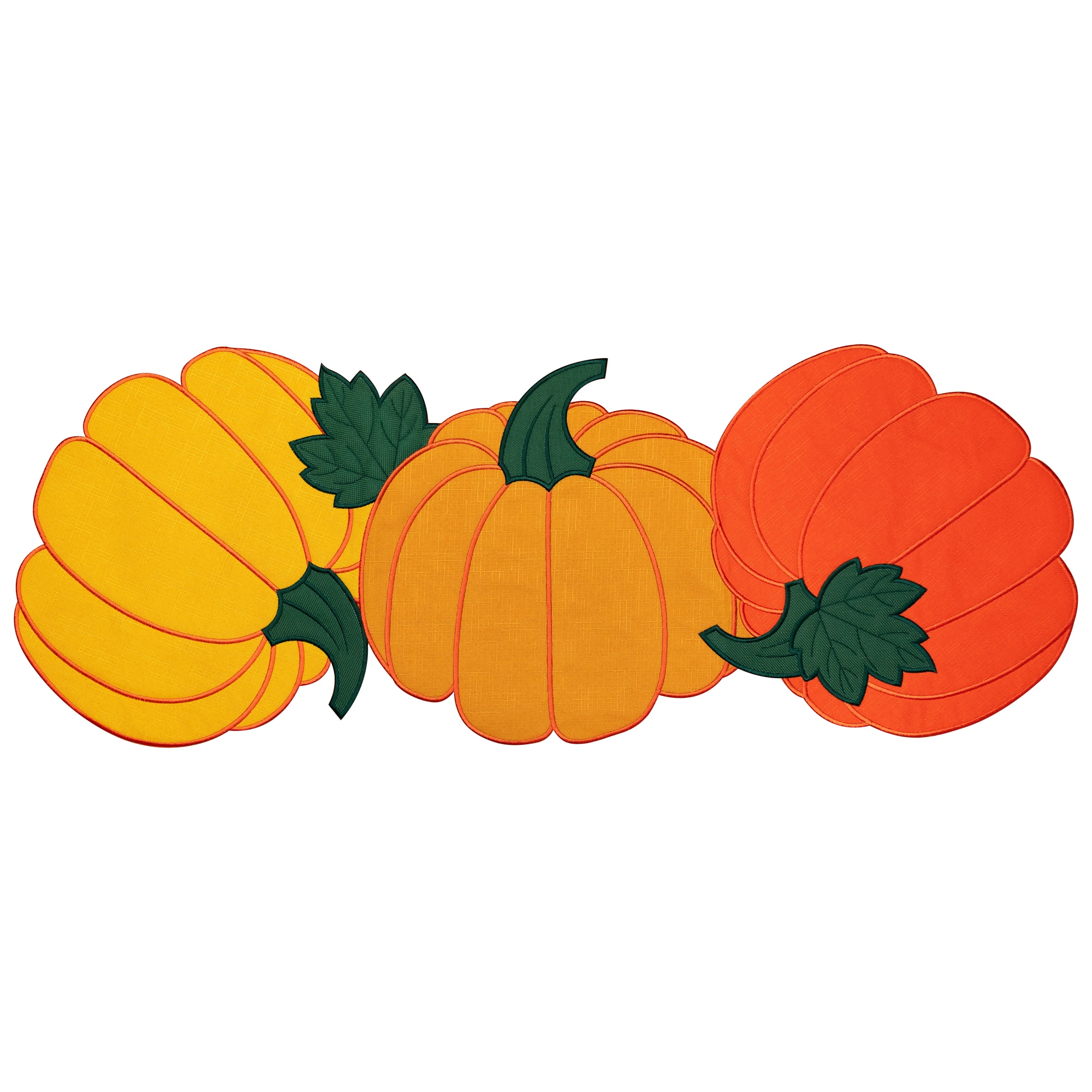Northlight 13.25" x 35.25" Embroidered Pumpkin Trio Fall Harvest Table Runner | Michaels®