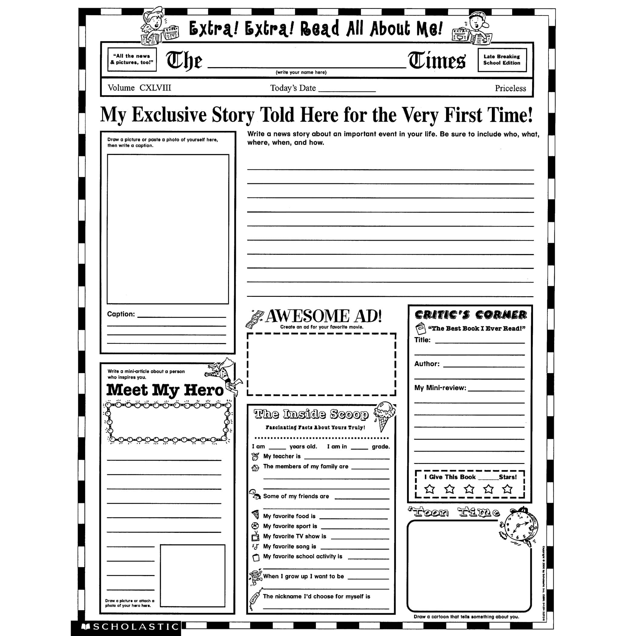 Extra, Extra, Read All About Me! Instant Poster Set