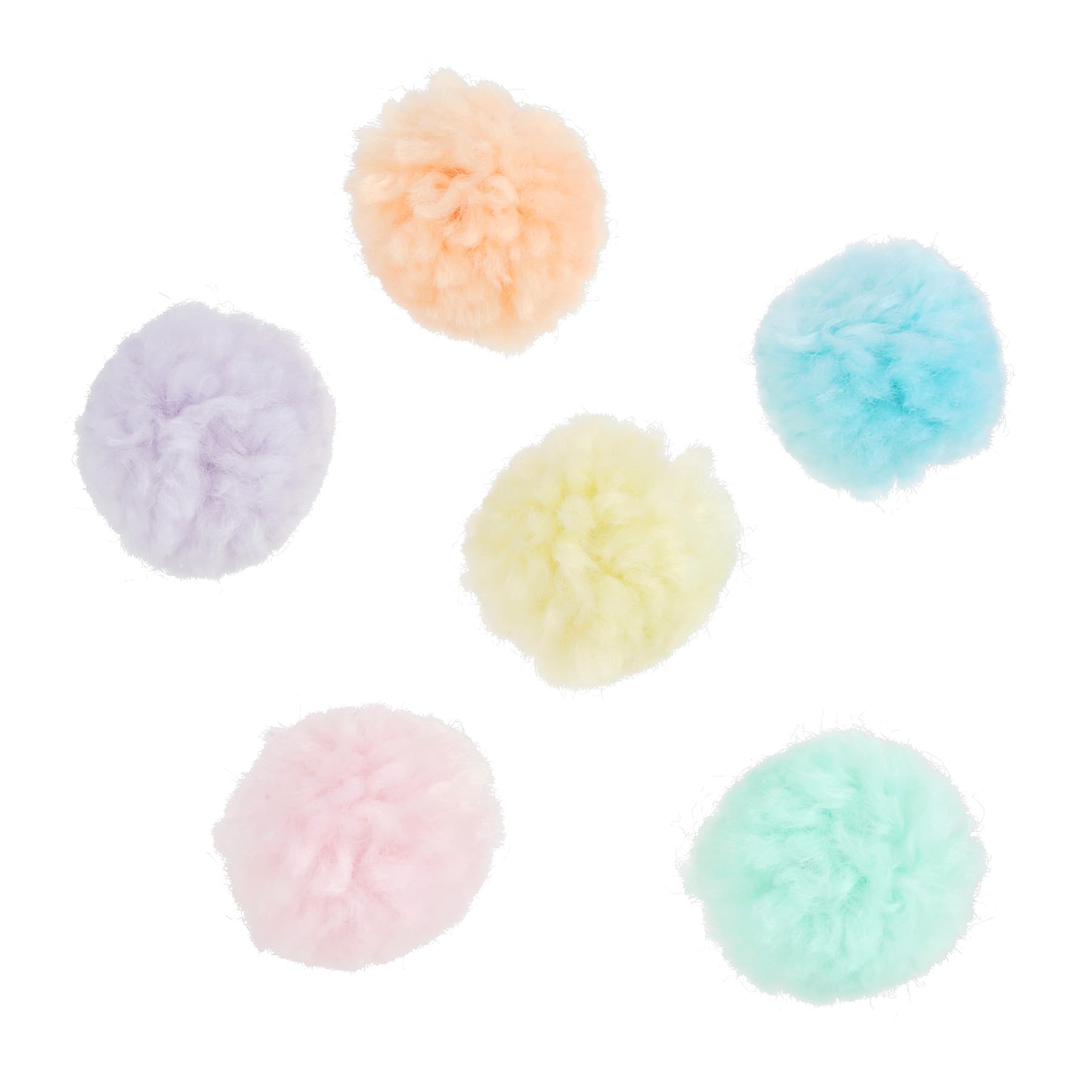 12 Packs: 60 ct. (720 total) Pastel Yarn Pom Poms by Creatology™