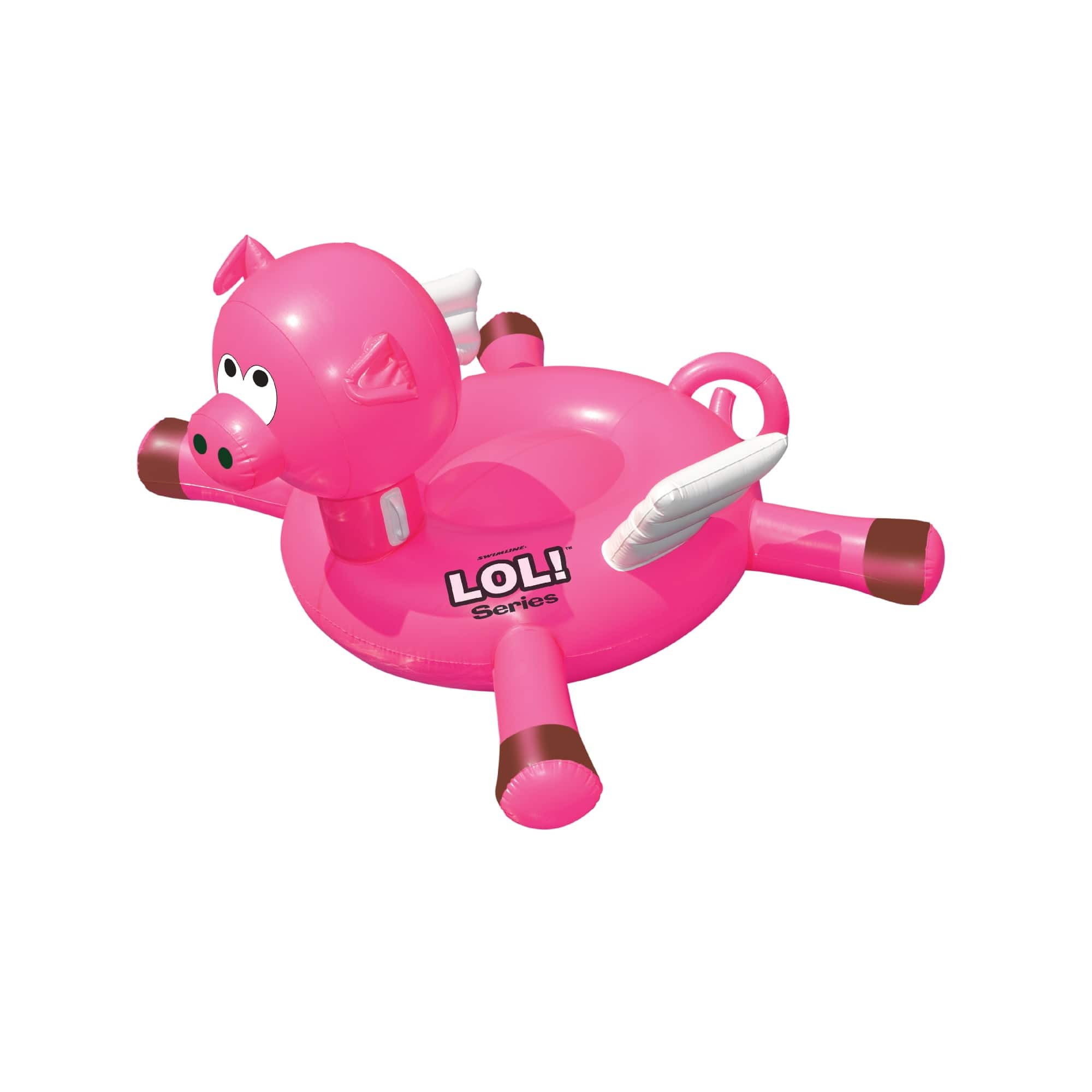 Swimline LOL! Series 54" Inflatable Pink Flying Pig Pool Float