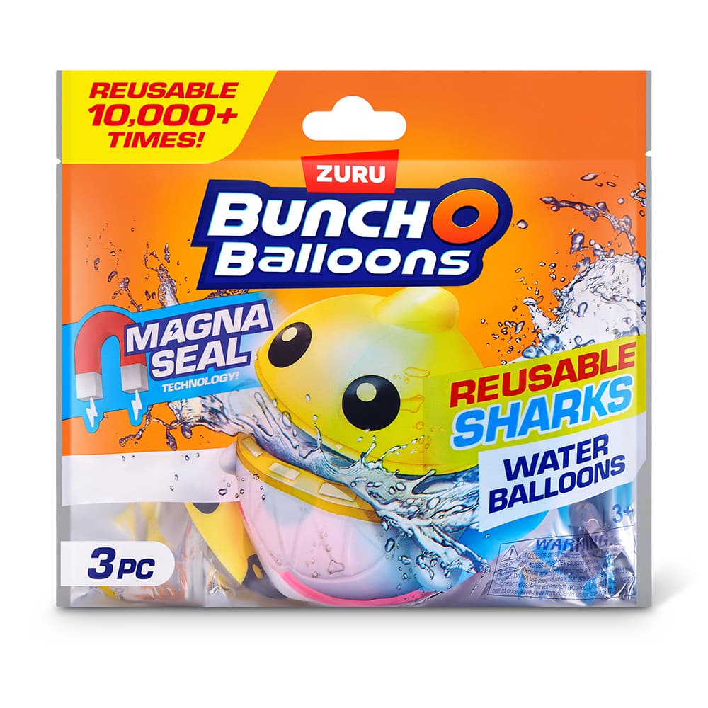 Bunch O Balloons Reusable Shark Water Balloons, 3ct.