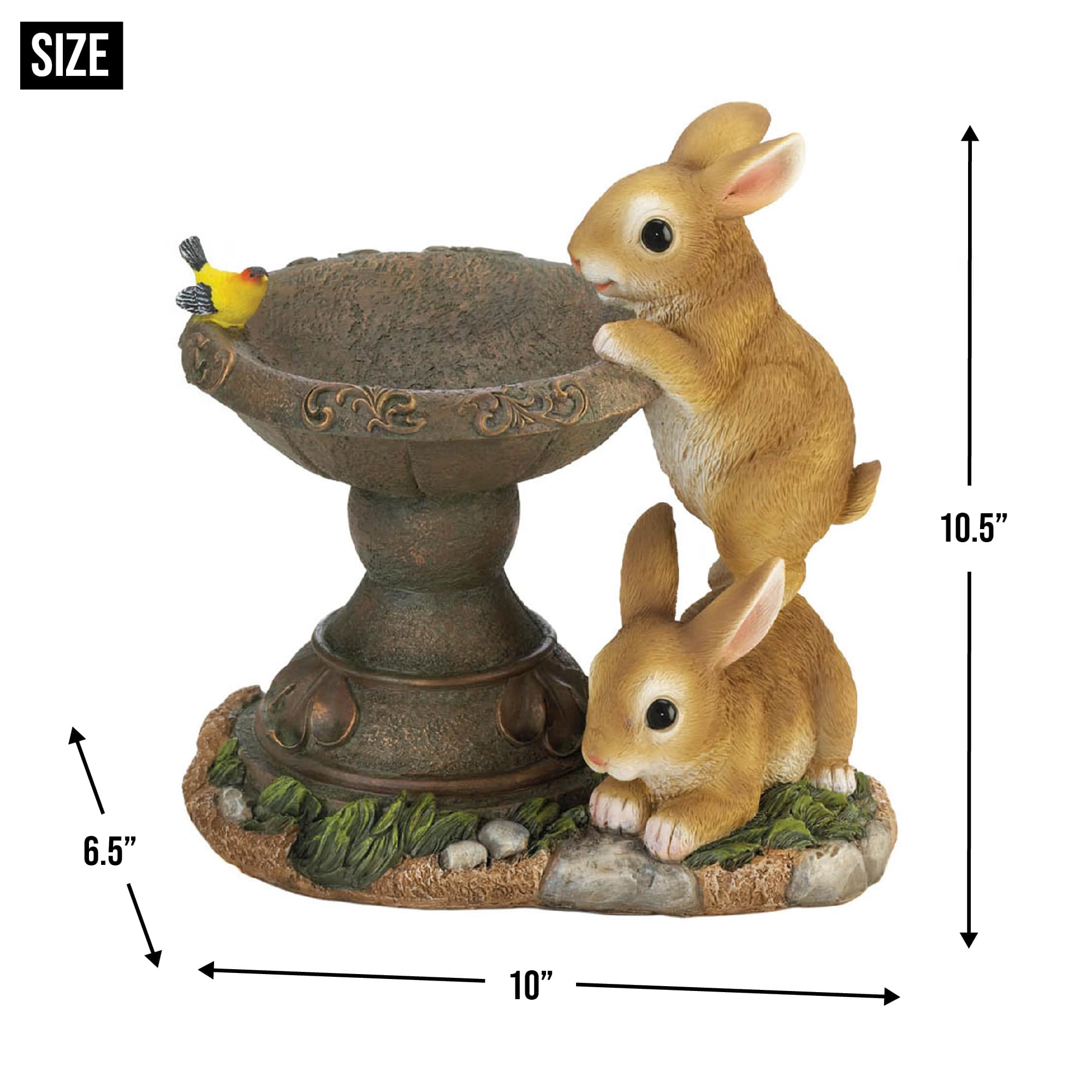 10.5'' Playful Bunnies Bird Feeder
