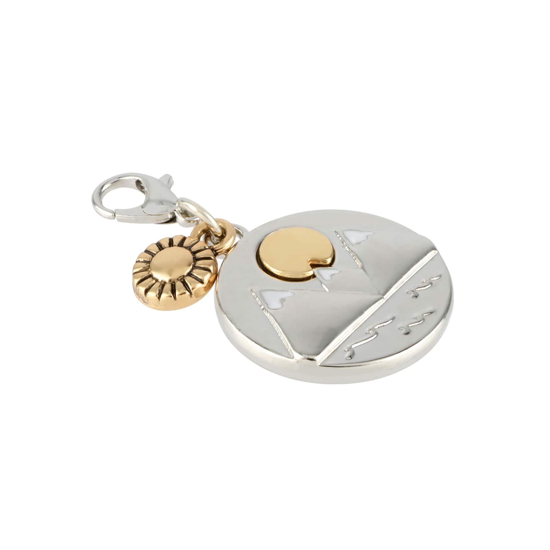 12 Pack: Rhodium & Gold Mountain Charm by Bead Landing™
