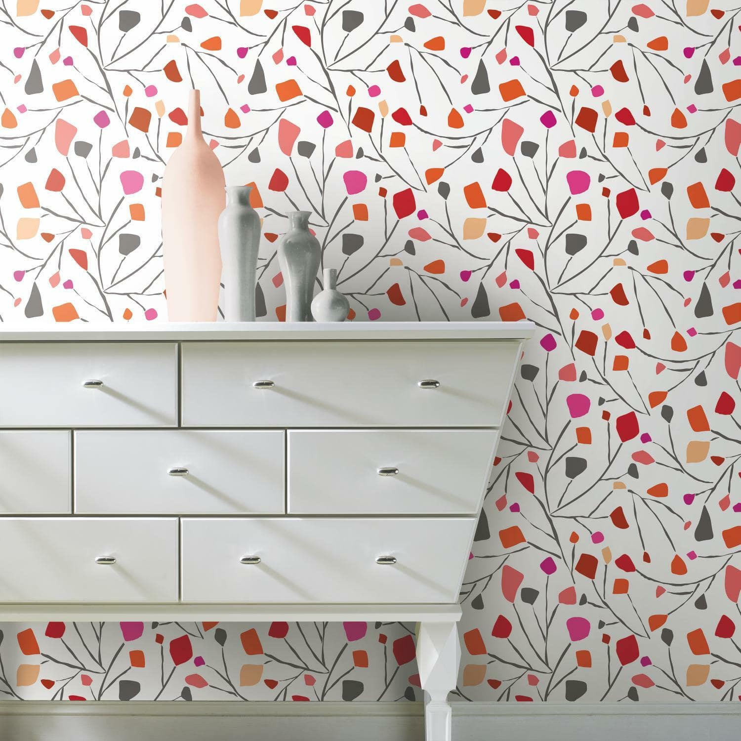 RoomMates Red Terrazzo Branch Peel & Stick Wallpaper