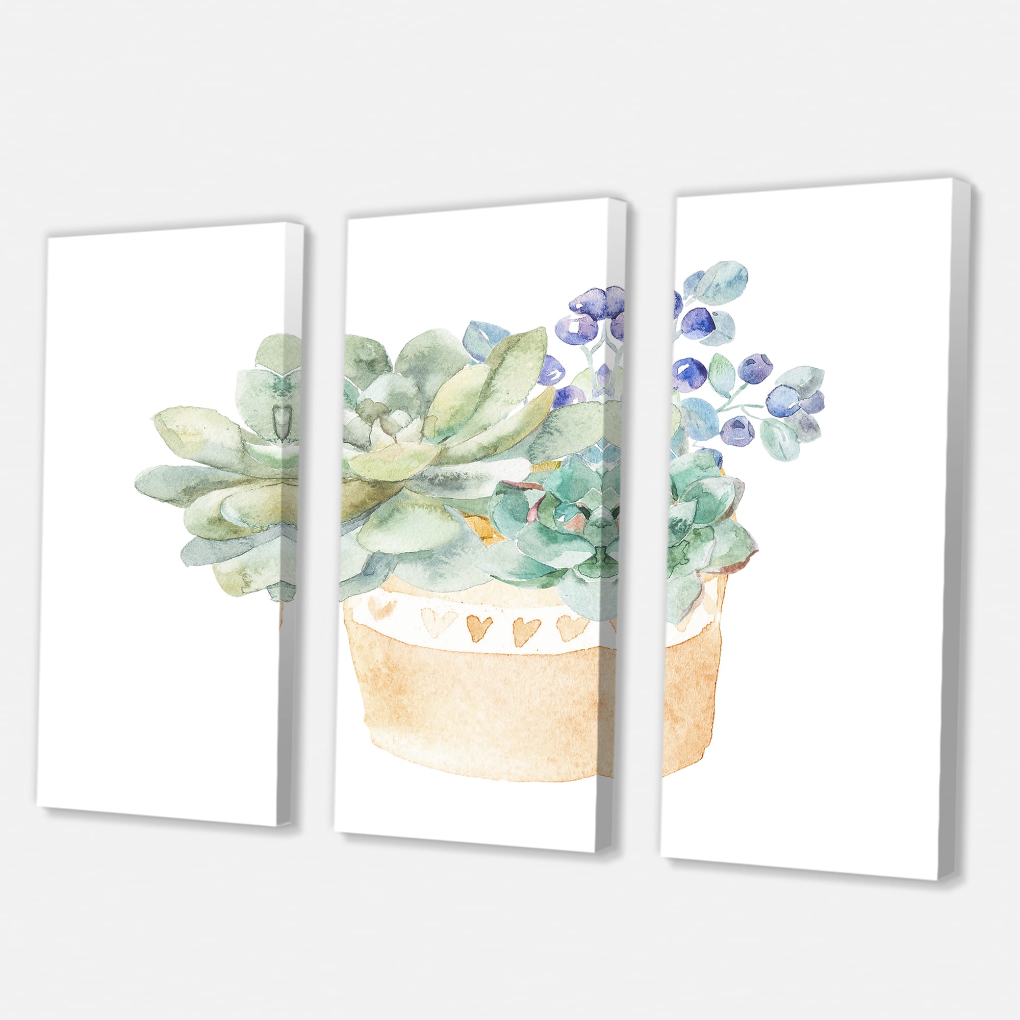 Designart - Succulent Flower In Terracotta Pot II