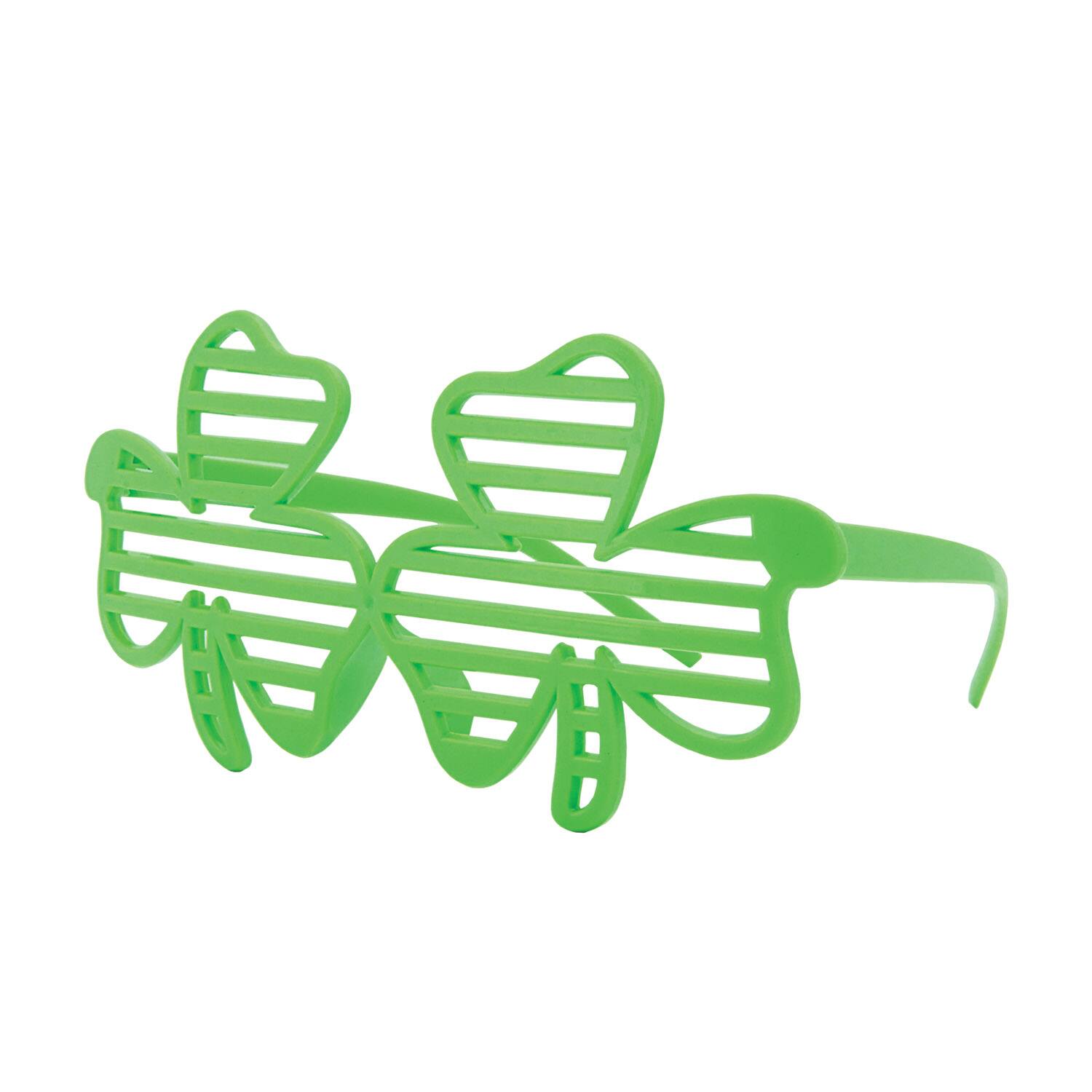 Beistle Adult Green Shamrock Shutter Glasses, 3ct.