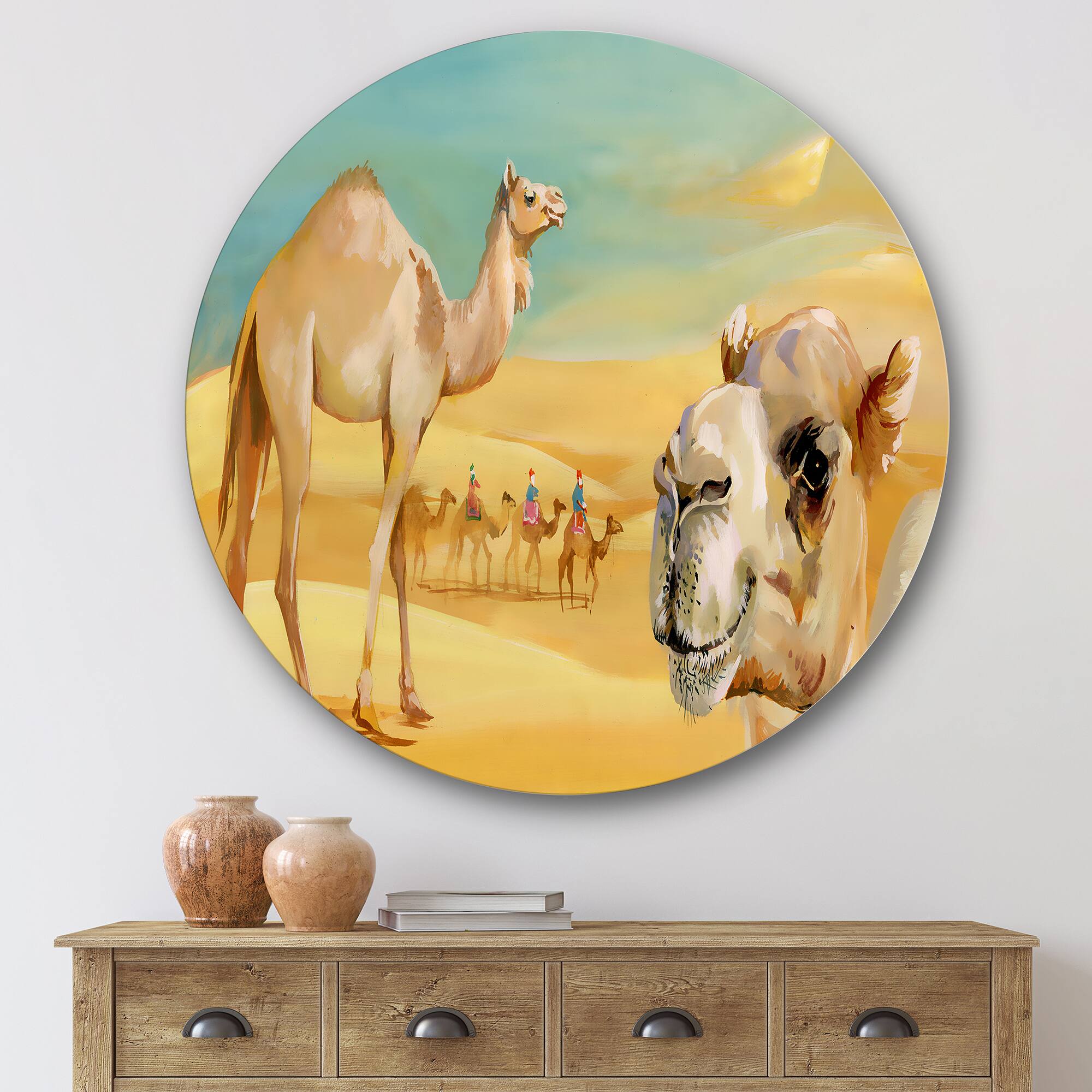 Designart - Camels In The Desert