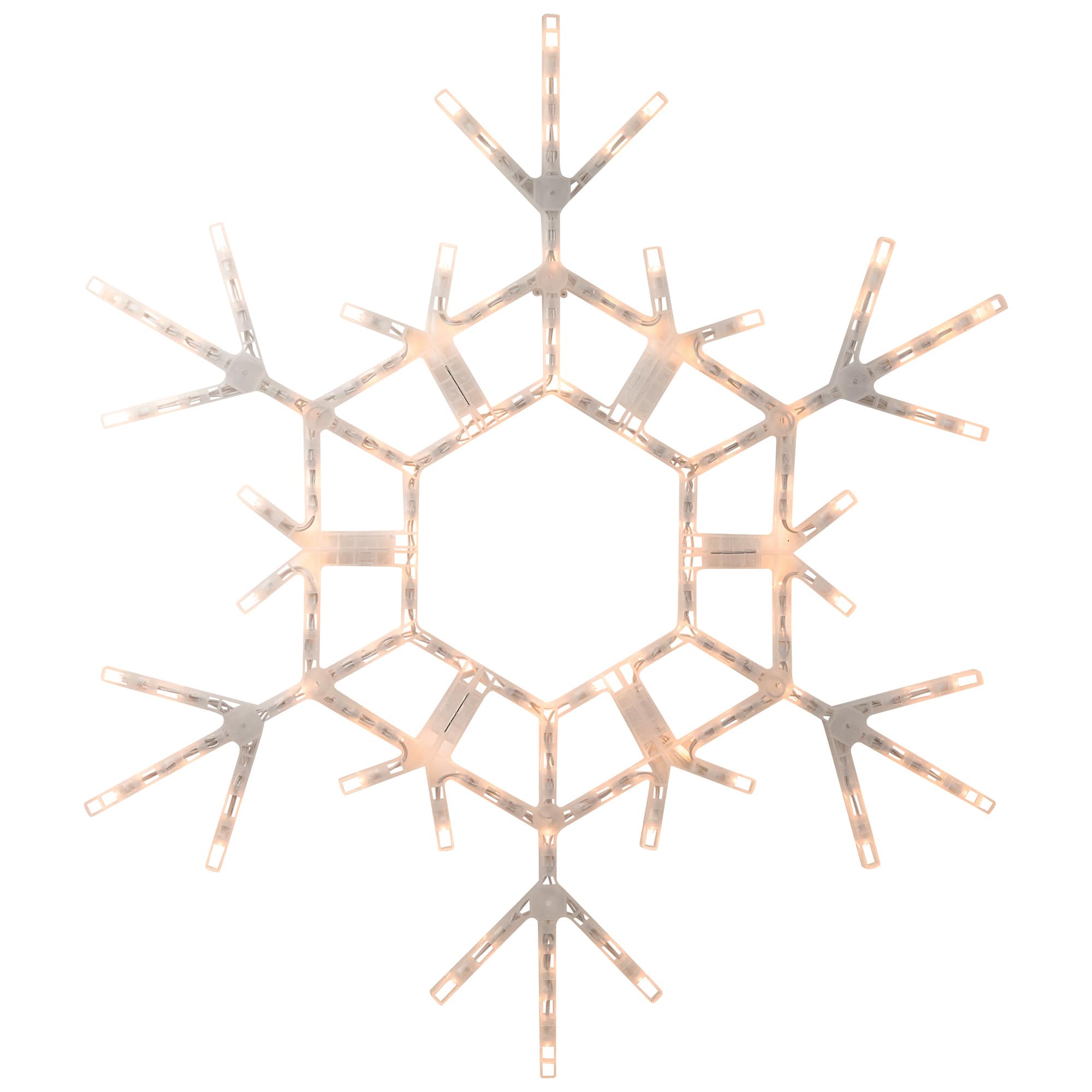 Northlight 36" Large Led Lighted Foldable Snowflake Outdoor Christmas Yard Art, One Size, White