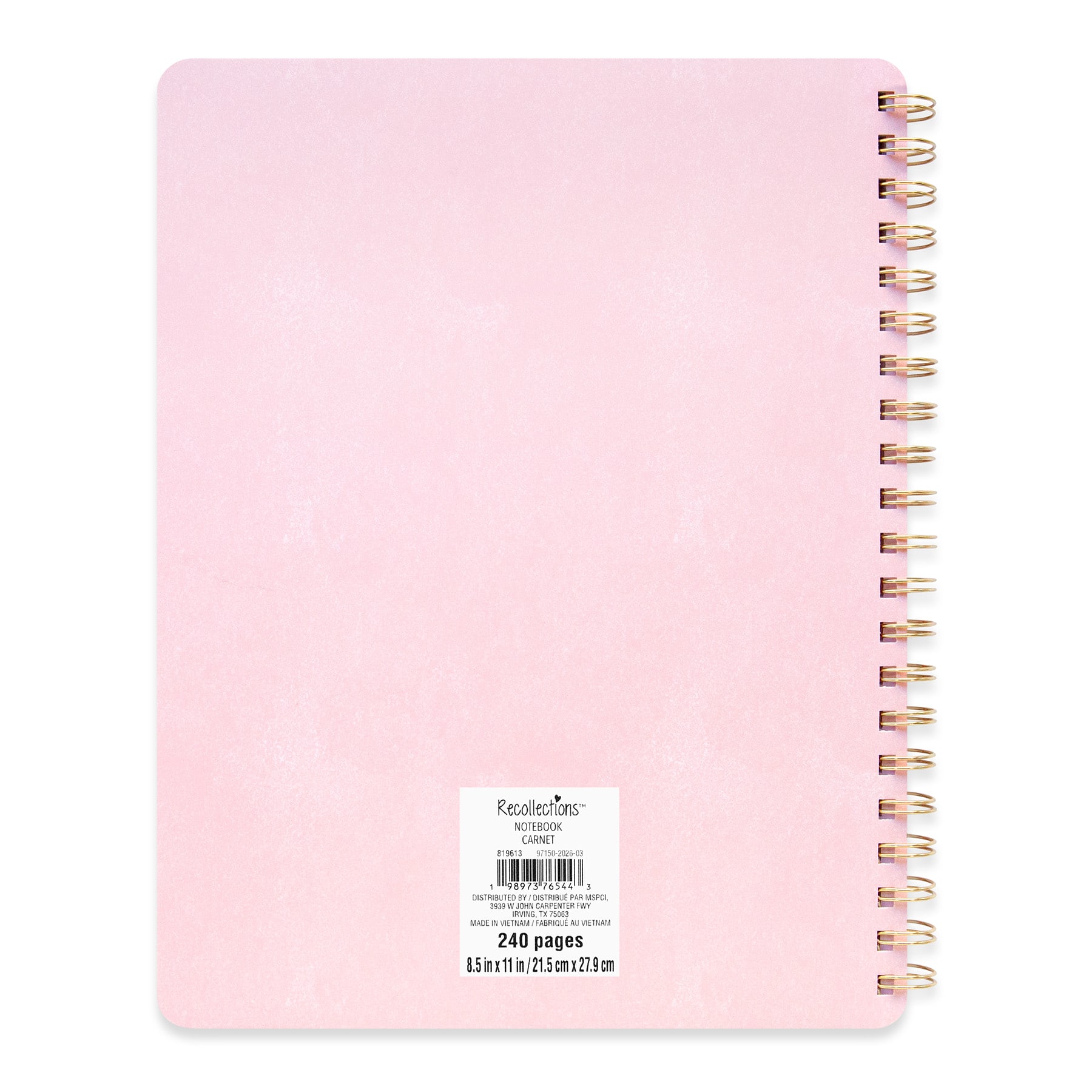 8.5" x 11" Spiral Lined Hardcover Notebook by Recollections™