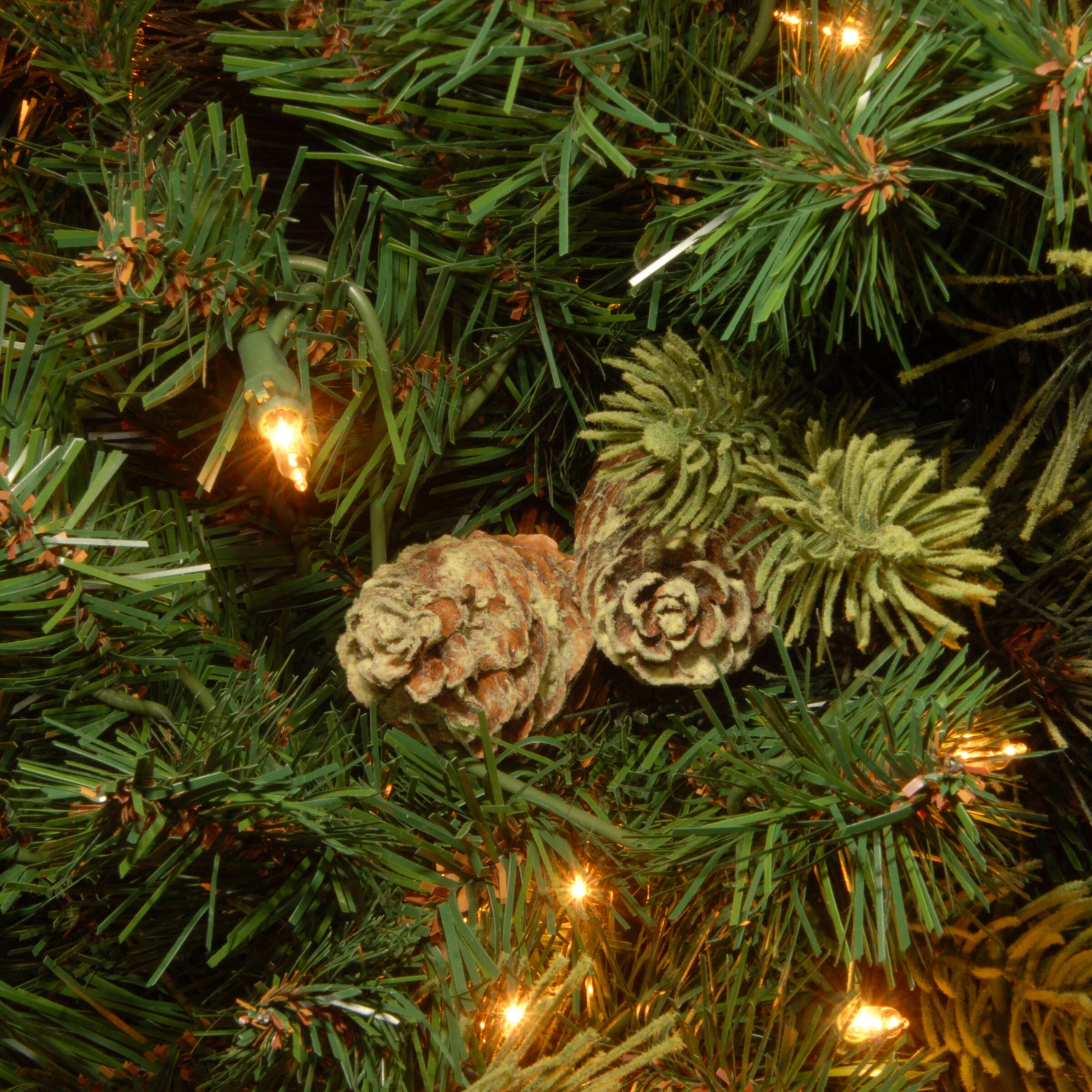 6.5ft. Pre-Lit Carolina Pine Artificial Christmas Tree, Clear Lights