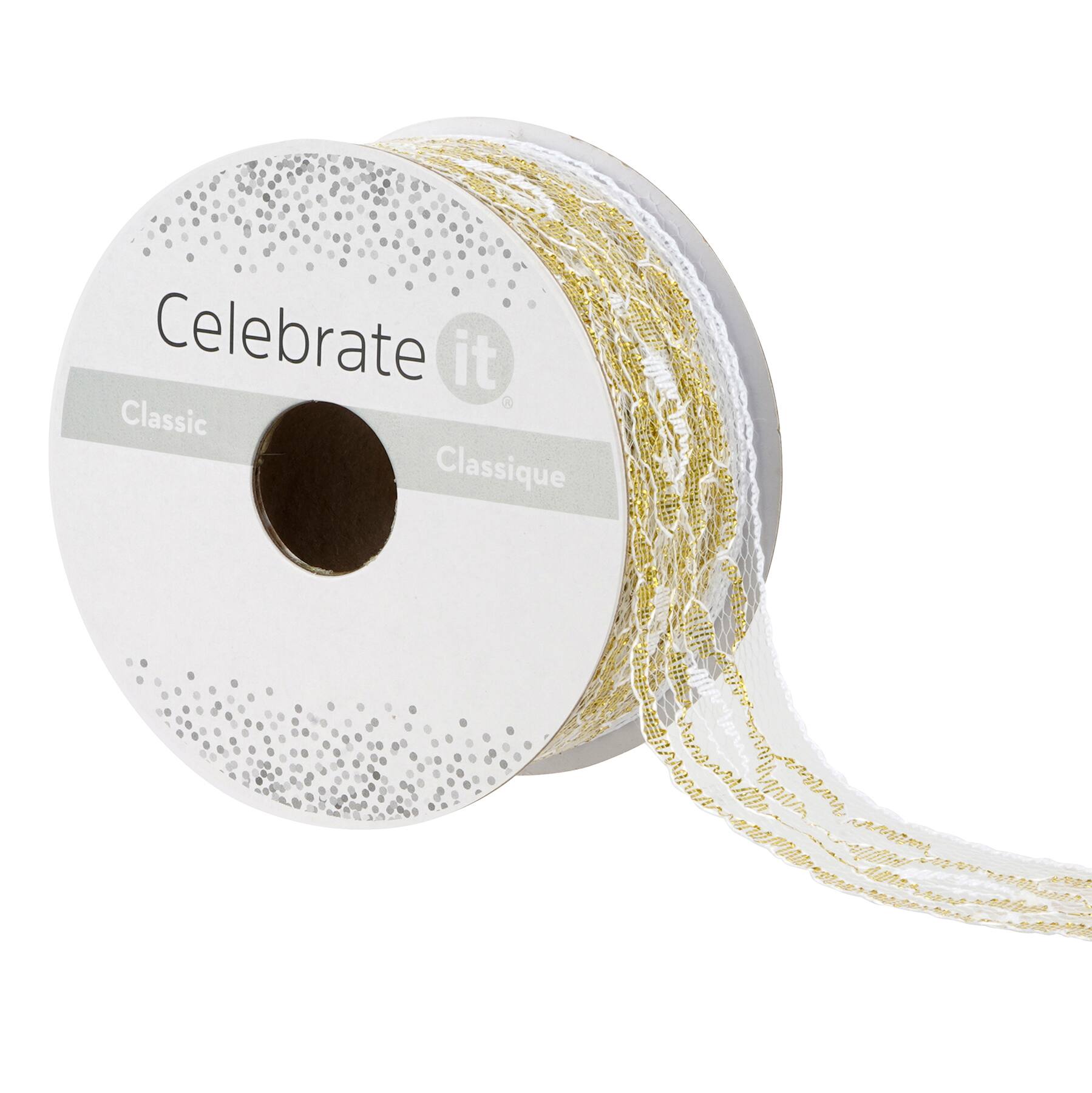 12 Pack: 1.25'' x 3yd. Lace Trim Ribbon by Celebrate It®