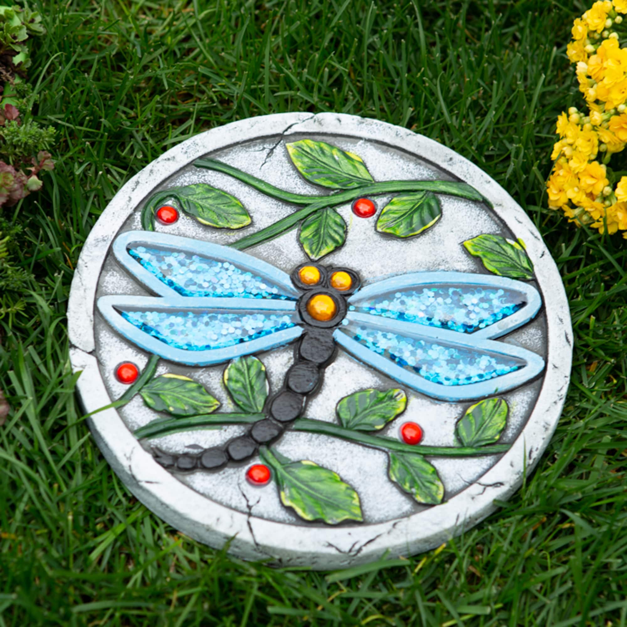 Blue Dragonfly Garden Stepping Stone