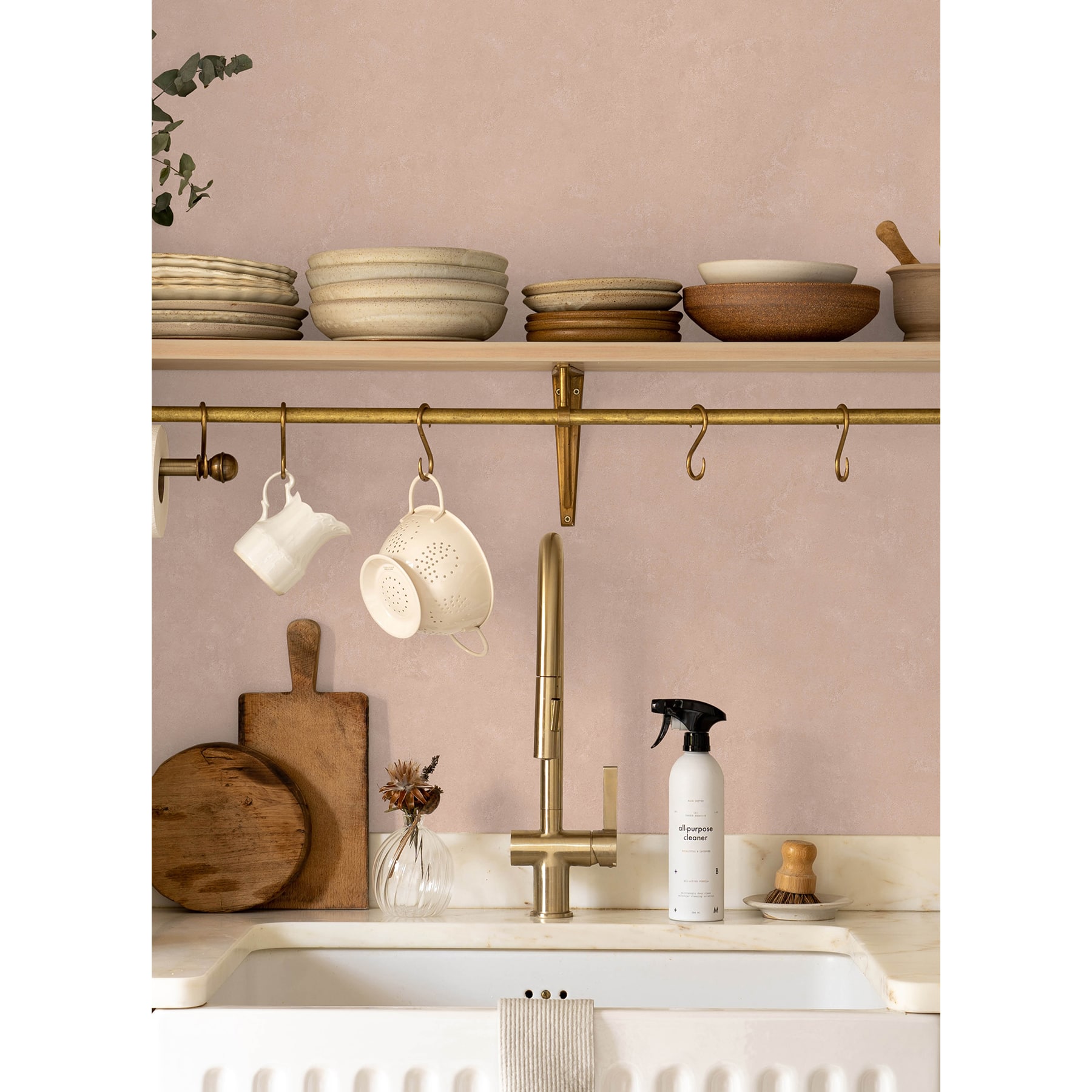 RoomMates Mr. Kate Daphne Limewash Peel & Stick Wallpaper