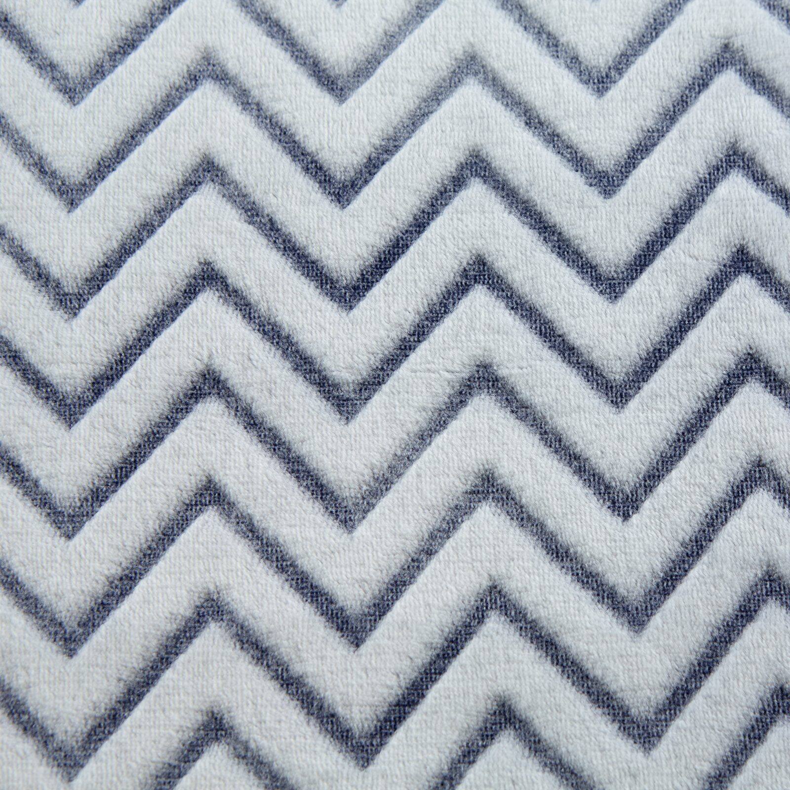 DII® French Blue Chevron Plush Throw