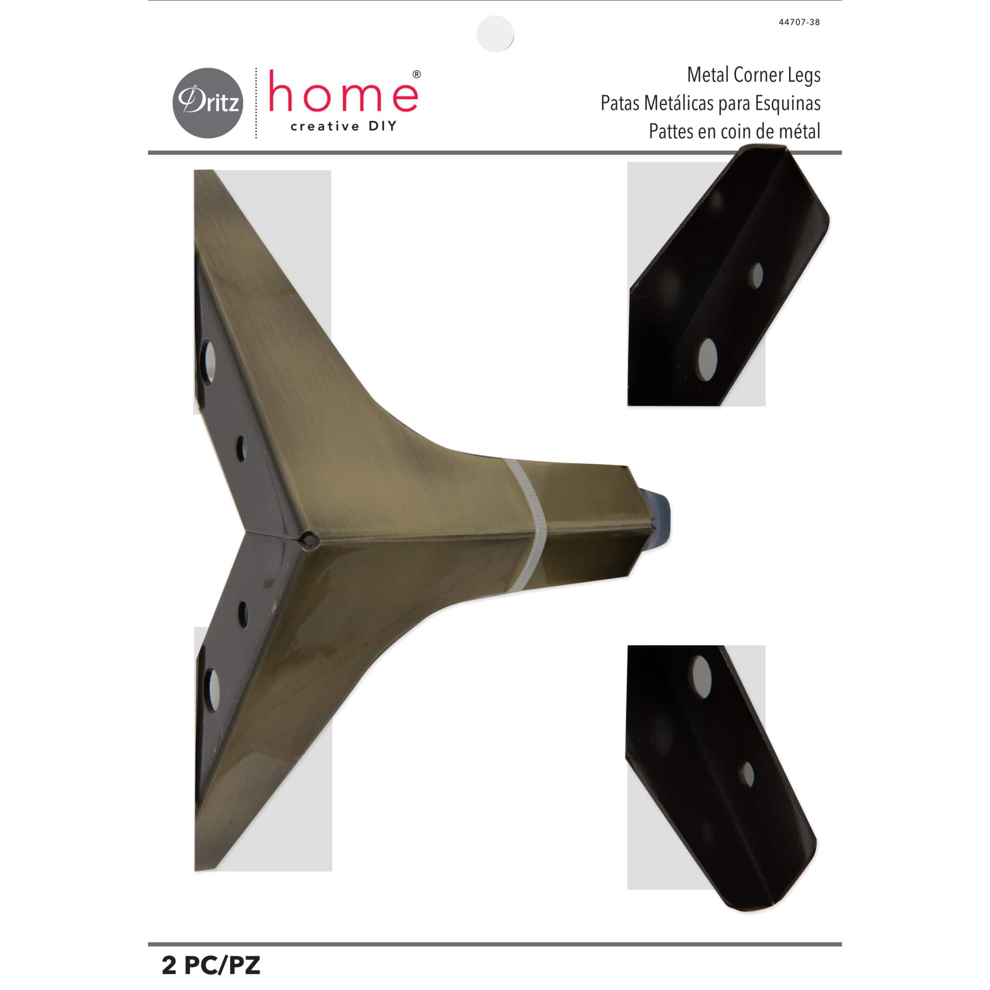 Dritz® Home Antique Brass Metal Corner Legs, 2ct.