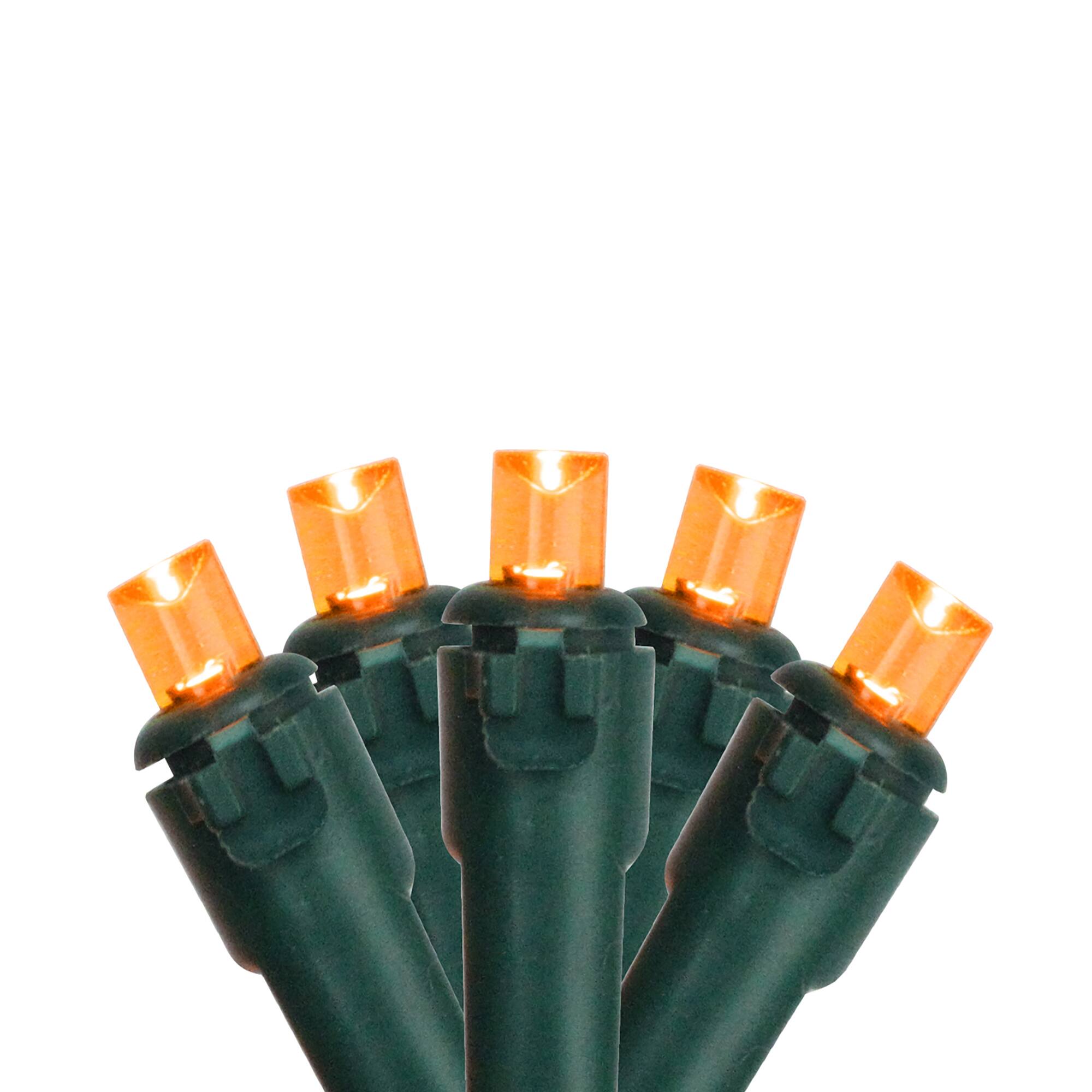50ct. LED Wide Angle Christmas String Lights with Green Wire