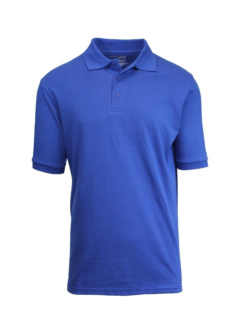 Galaxy By Harvic School Uniform Short Sleeve Men's Pique Polo Shirt
