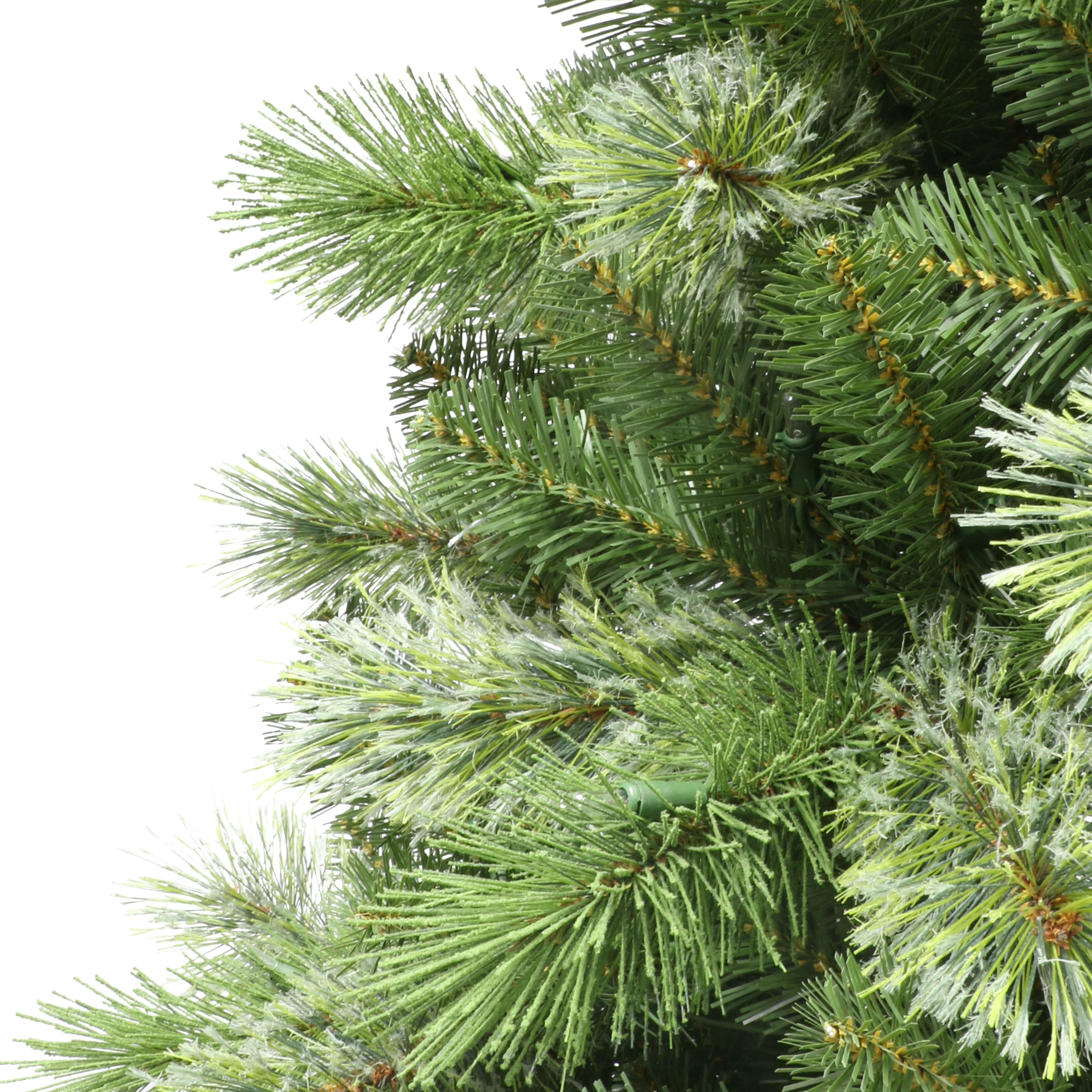 9ft. Pre-Lit Artificial Oklahoma Pine Tree, Warm White LED Lights