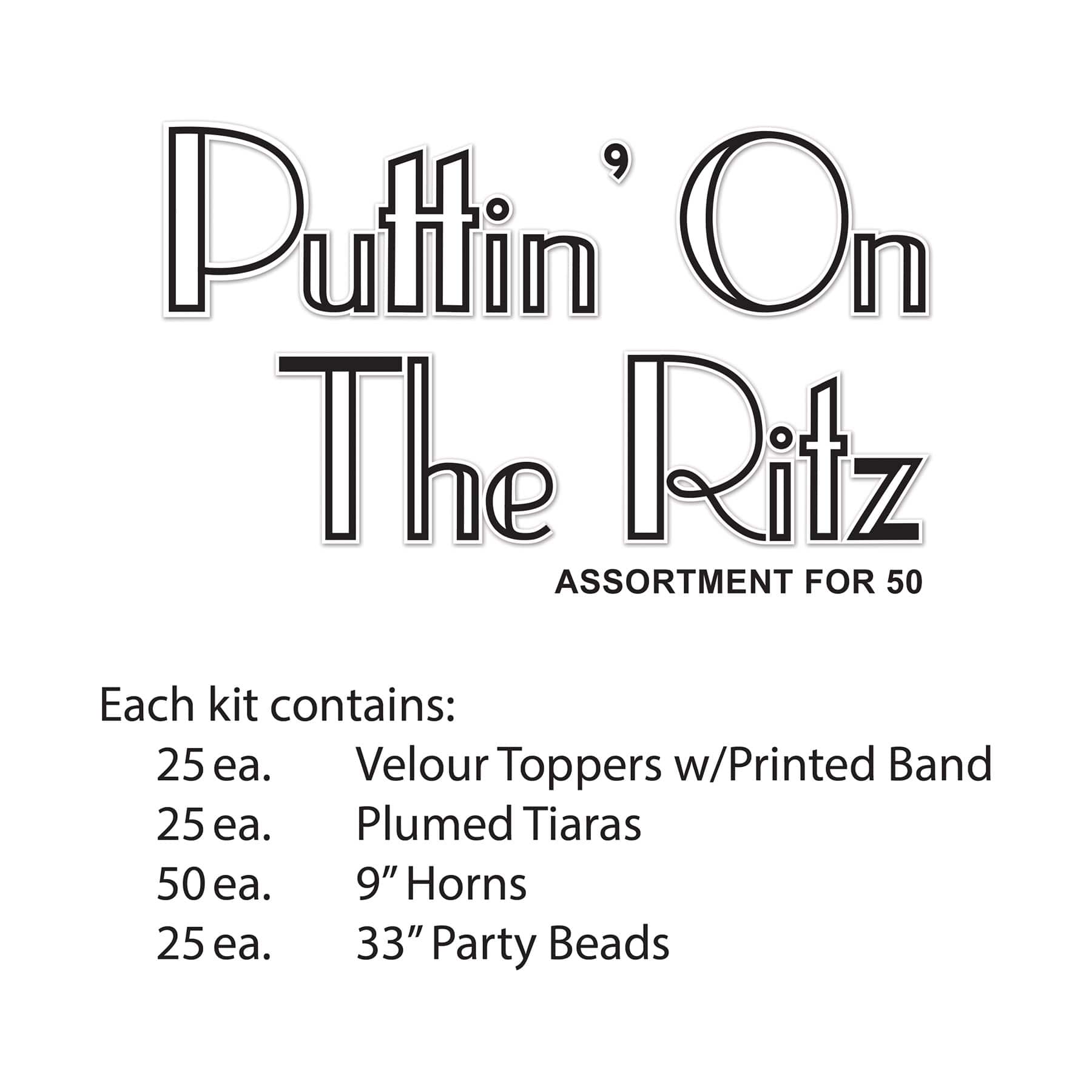 Beistle New Year Puttin' on the Ritz Accessory Kit