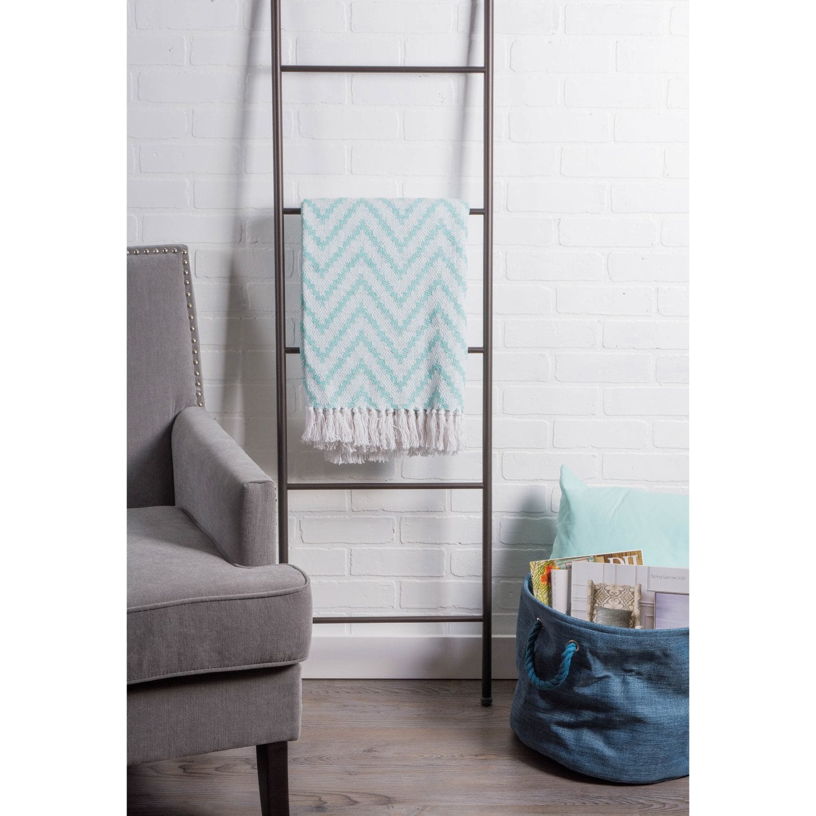 DII® Aqua Large Chevron Throw