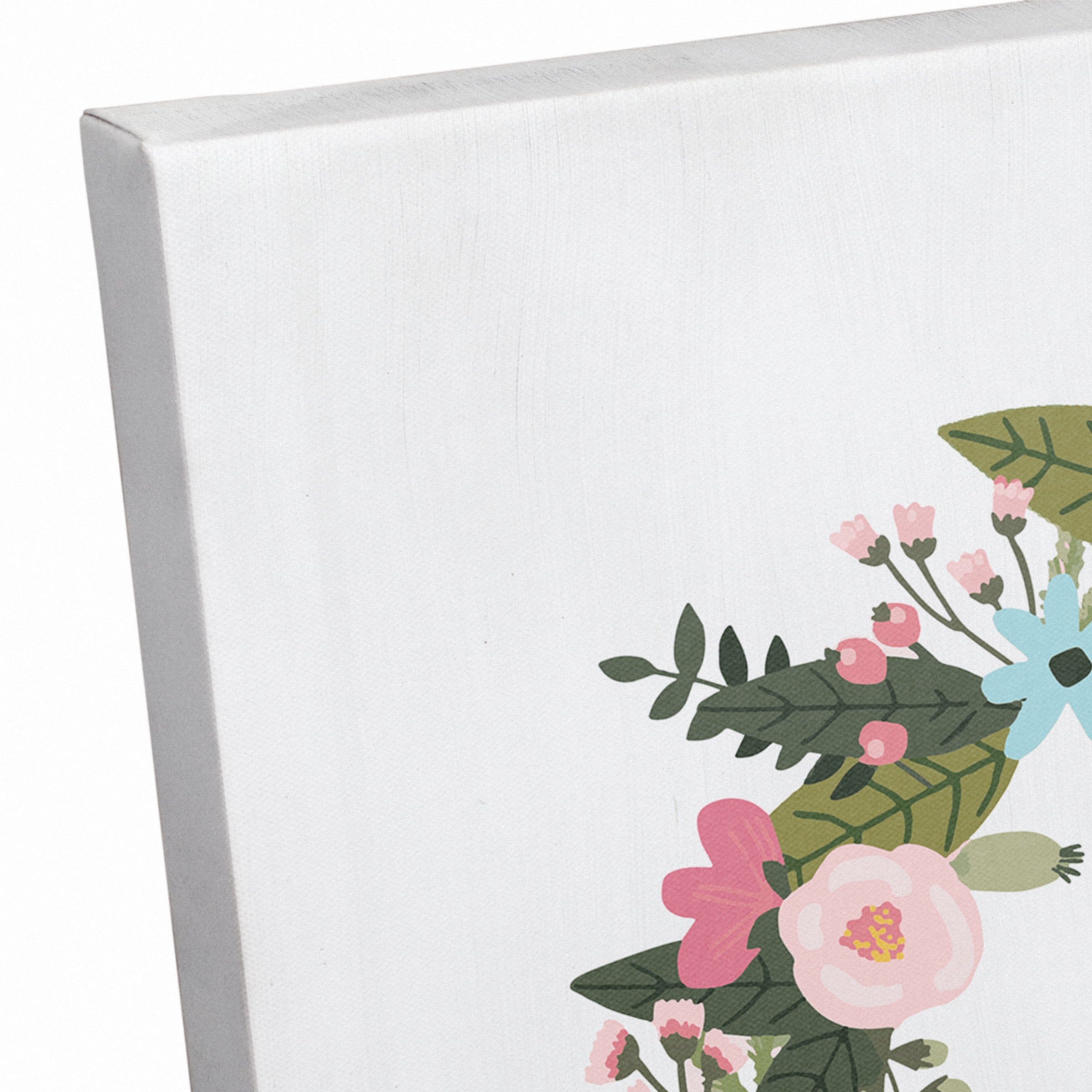 Happy Spring Wreath 16" x 16" Canvas Wall Art