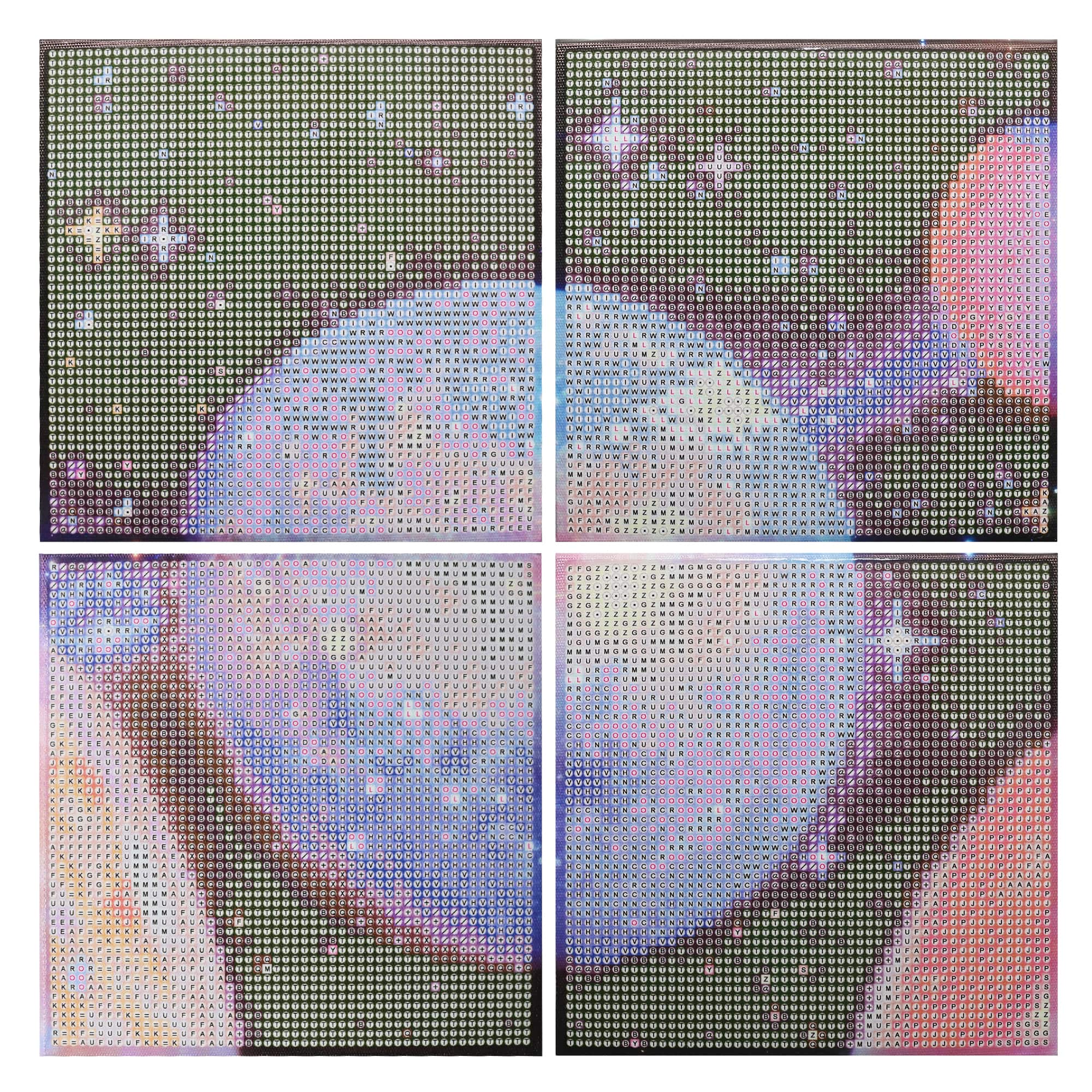 6" x 6" Planets 4-Piece Stretched Canvas Diamond Art Kit by Make Market®