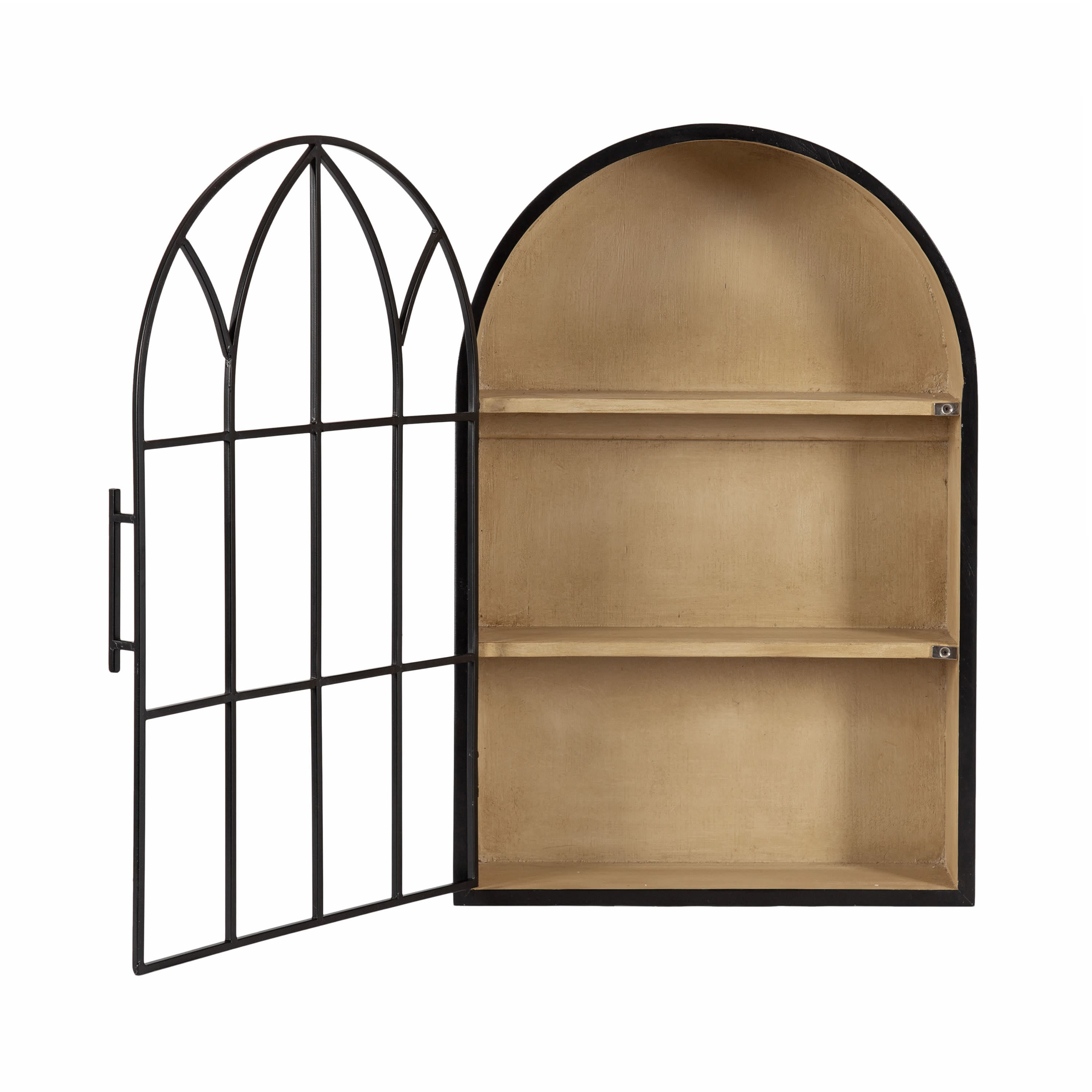Kate and Laurel Megara Arched Wall Mounted Cabinet