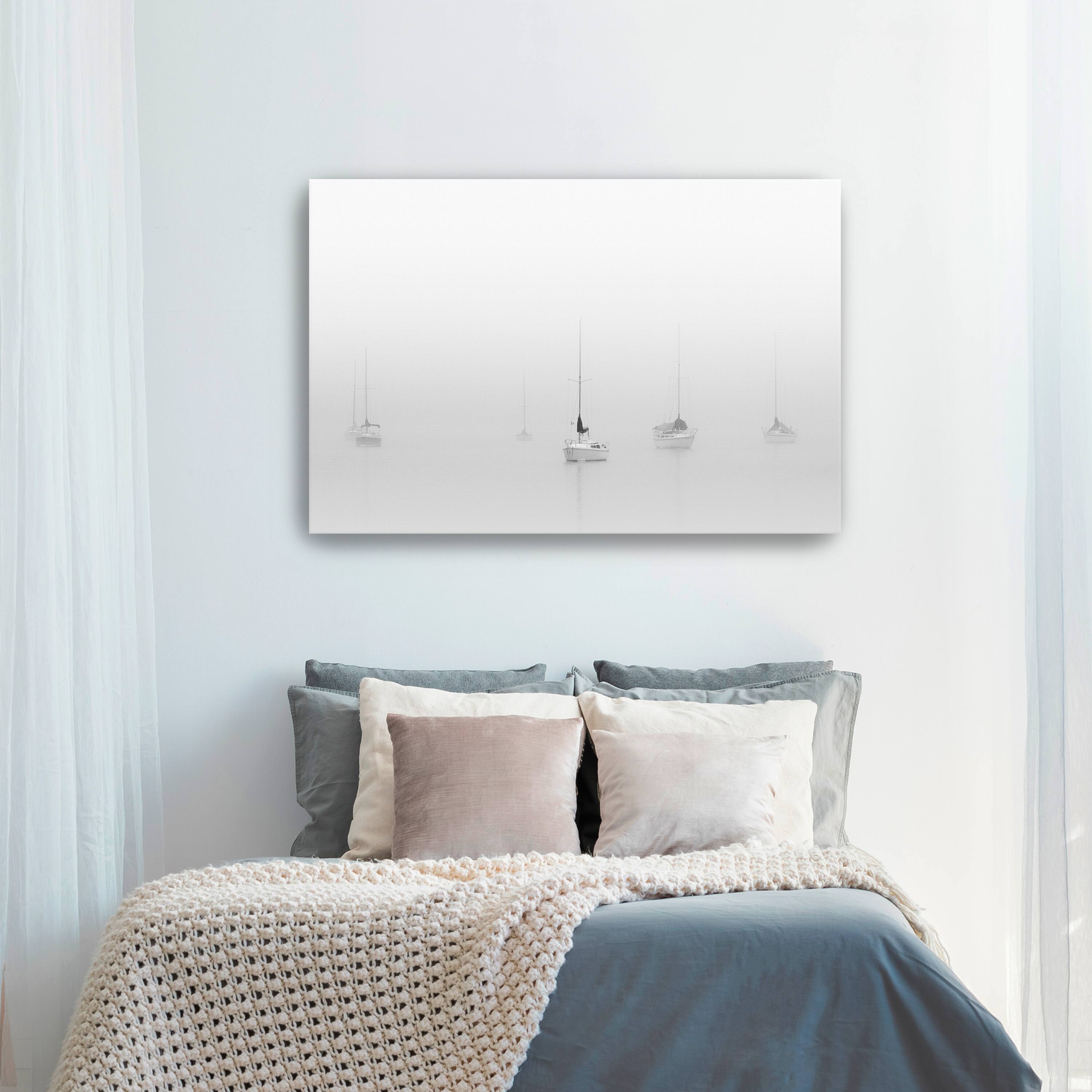 Lumaprints Six Moored Sailboats Canvas Giclée