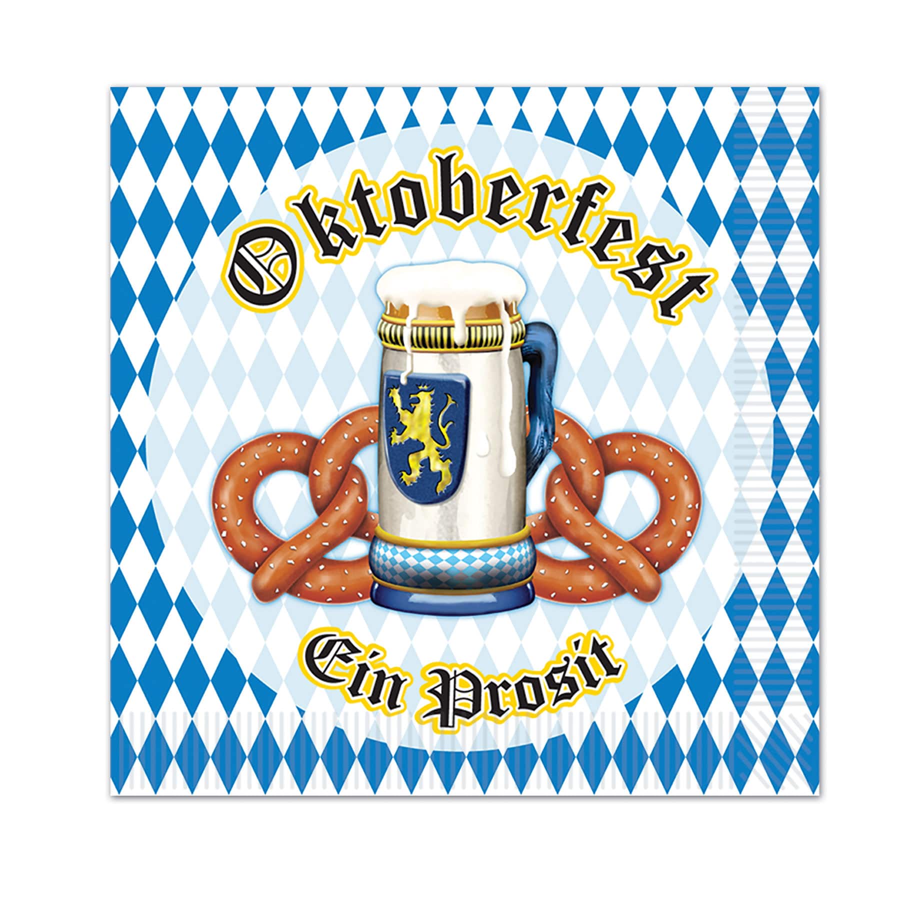 Beistle 5" x 5" Oktoberfest Beverage Napkins, 32ct.