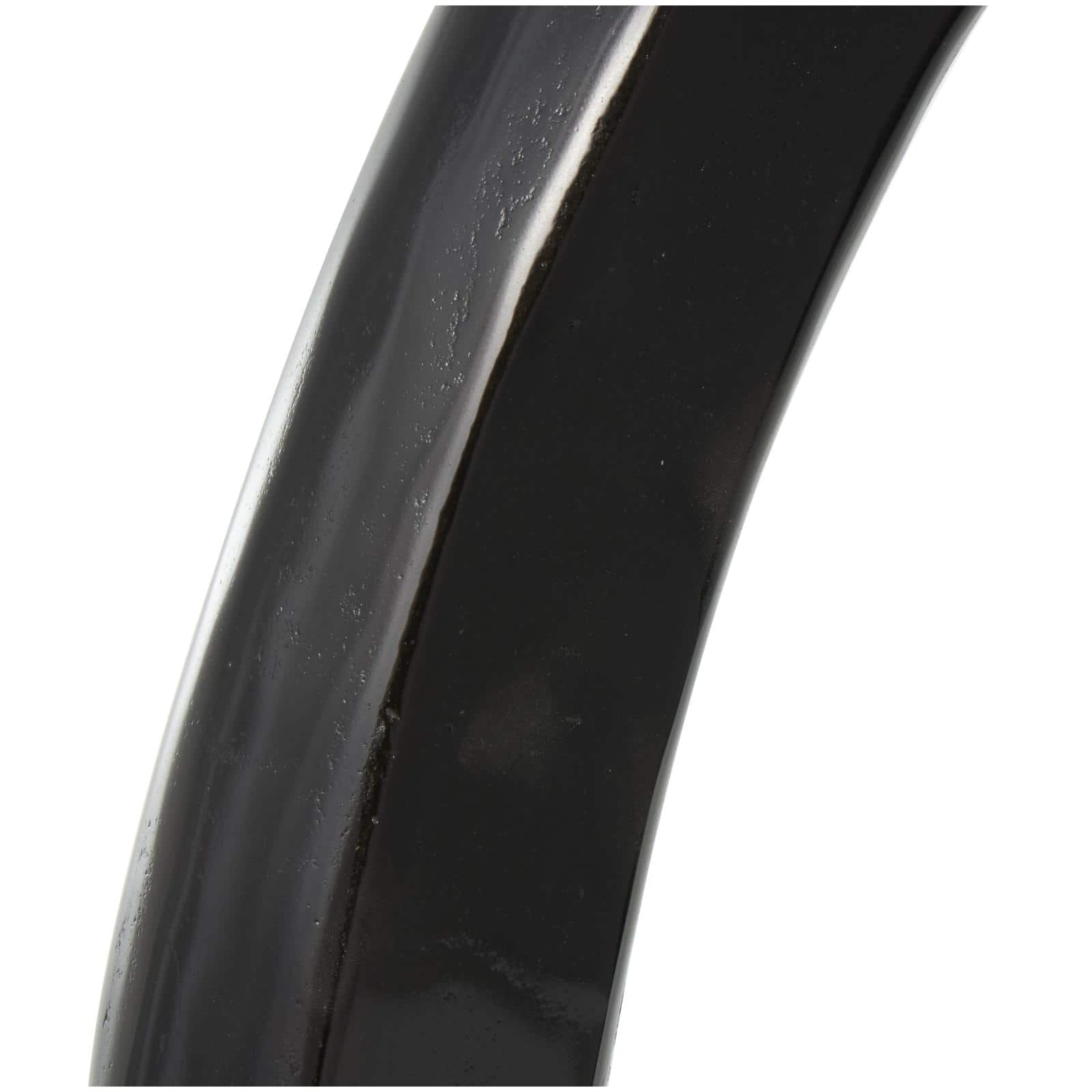 22.25" Black Aluminum Abstract Looped Floor Sculpture with Marble Base