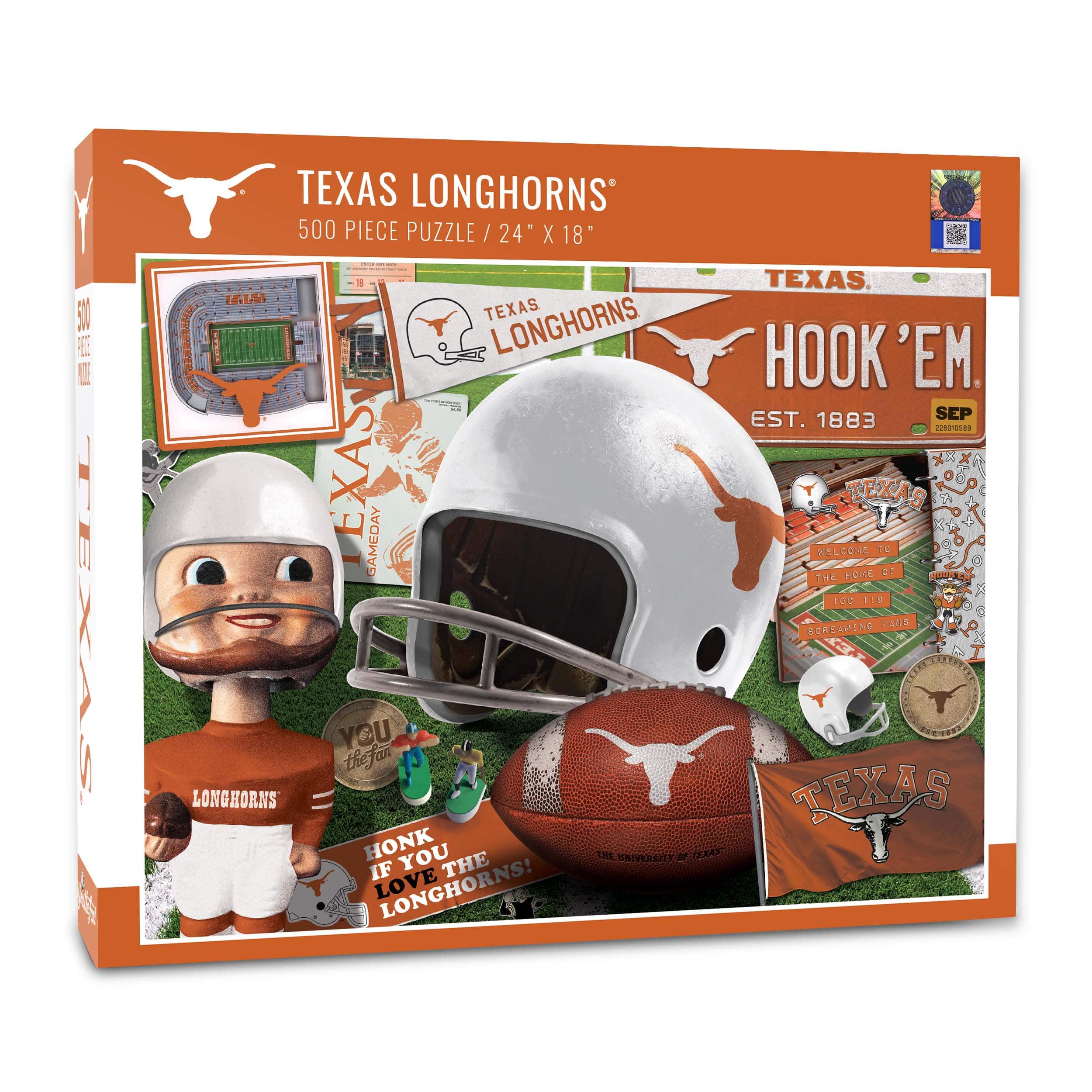 College Team Retro Series 500 Piece Puzzle By Youthefan in Texas Longhorns | 18" x 24" | Michaels®