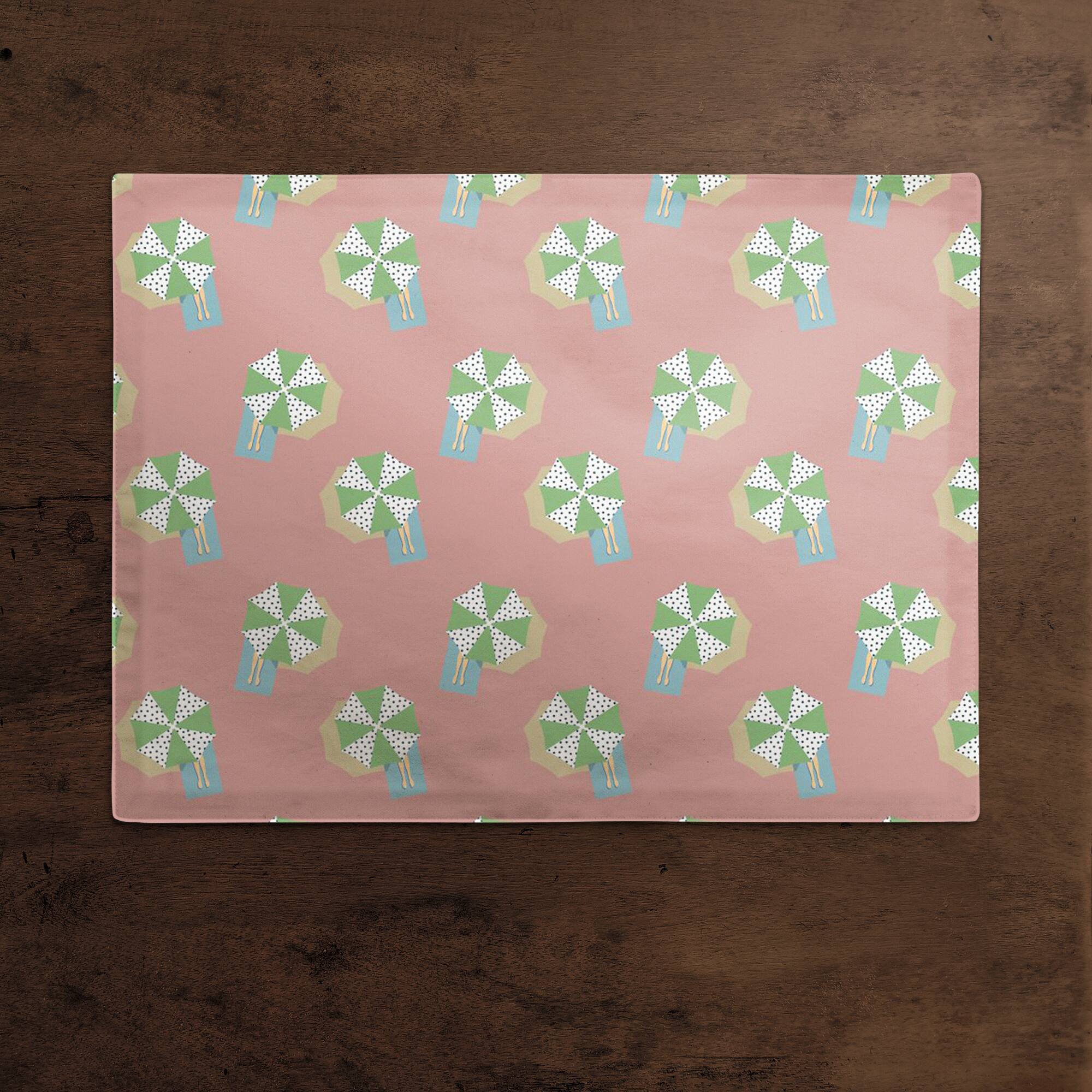 Umbrella Pattern Cotton Twill Placemat