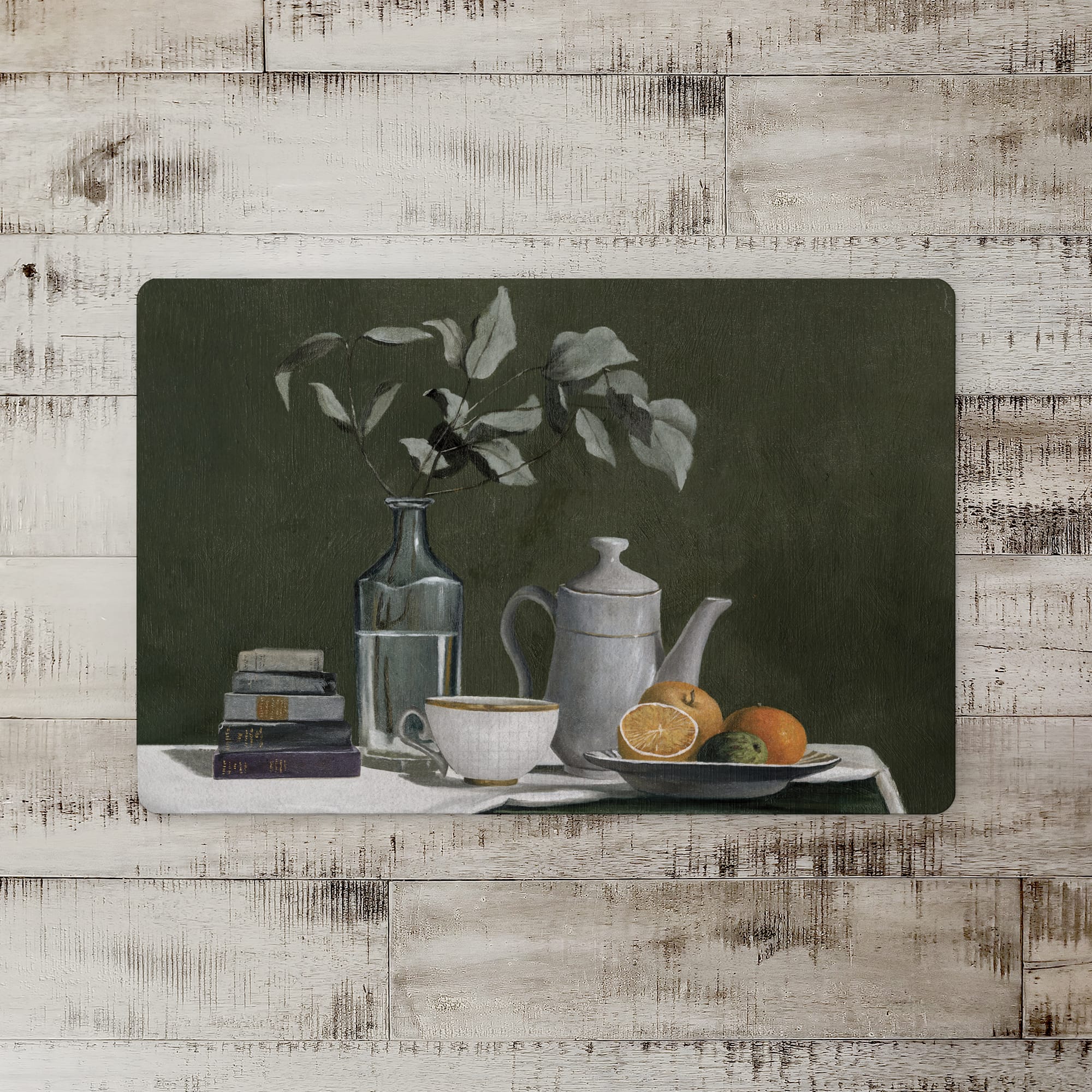 Antique Green Still Life 27" x 18" Floor Mat