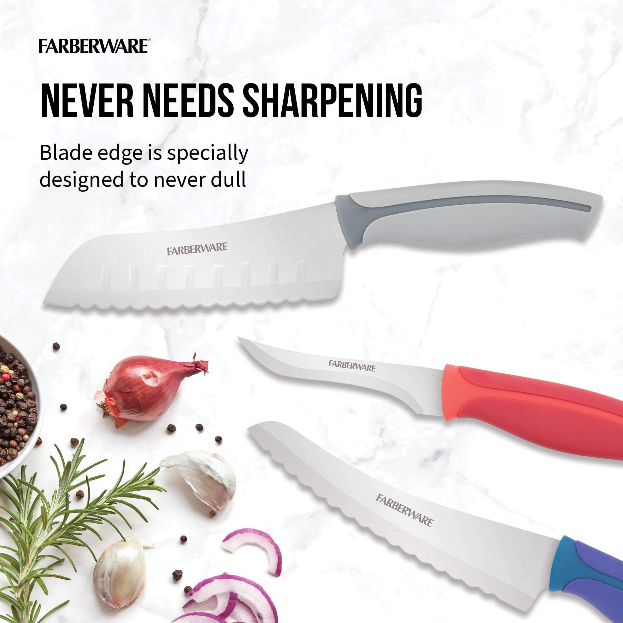 Farberware Precise 3-Piece Utility Knife Set