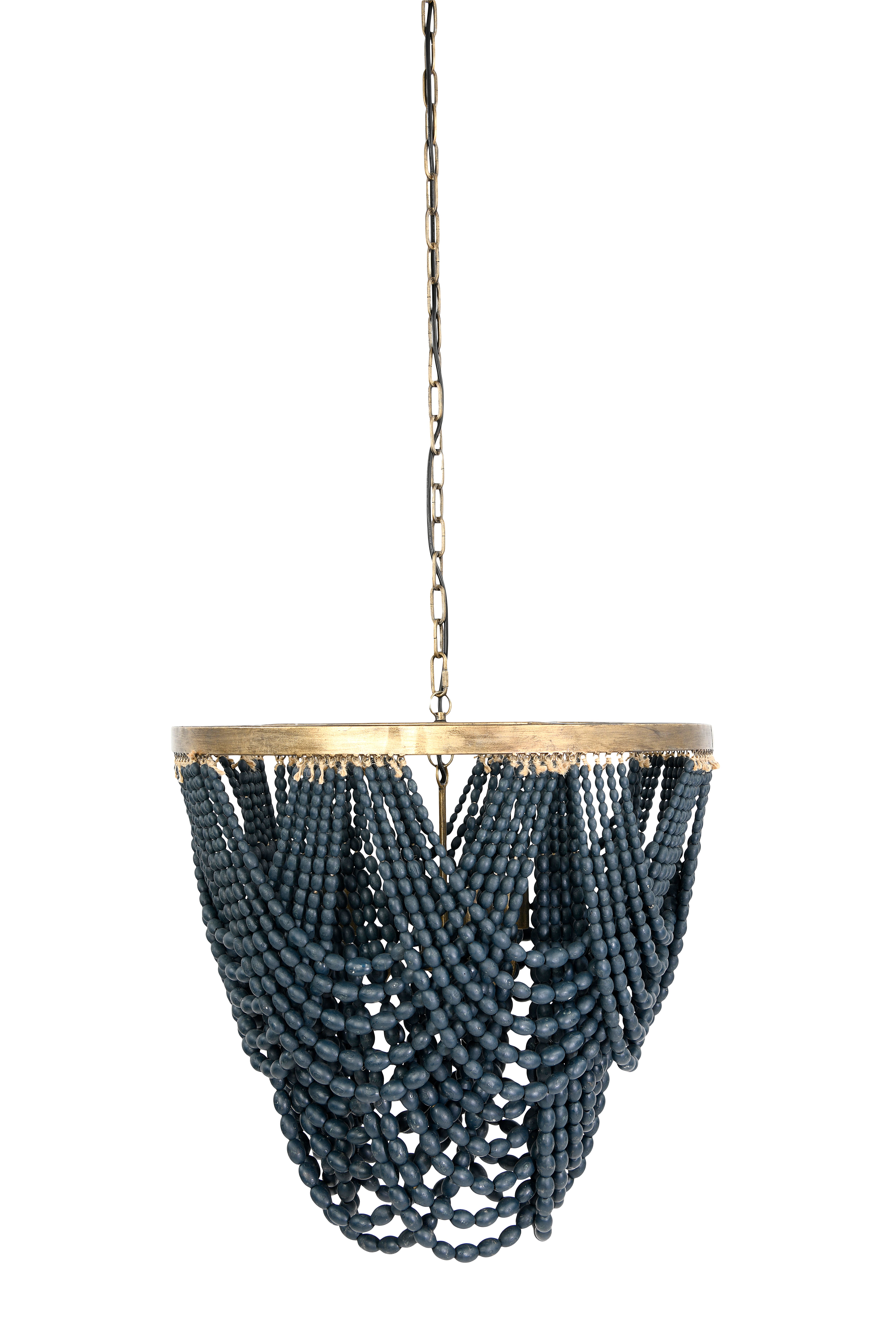 Hello Honey® 26" 2-Tier Draped Wood Bead Chandelier
