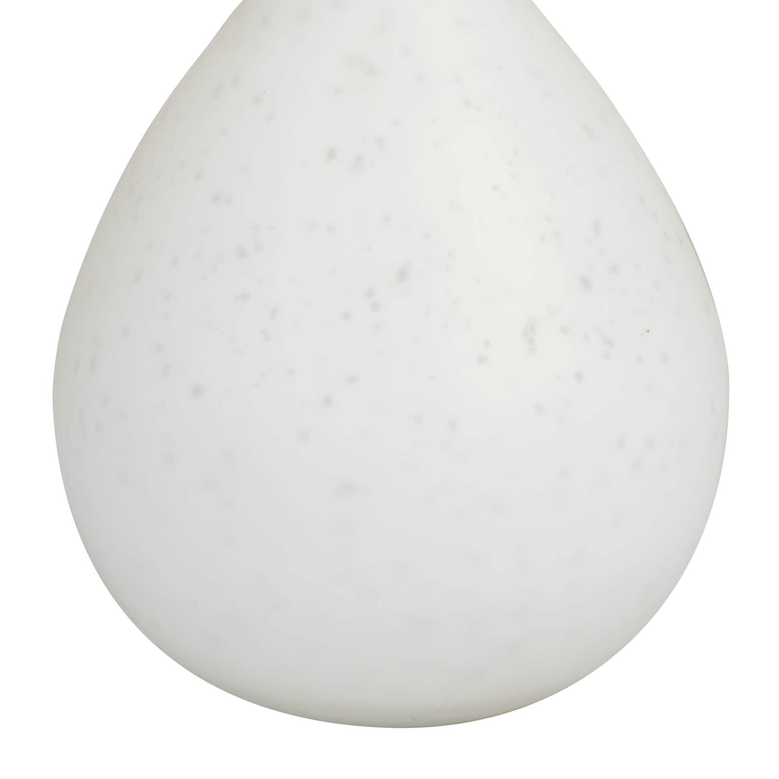 Set of 3" White Glass Glam Vases, 13" x 8" x 8"