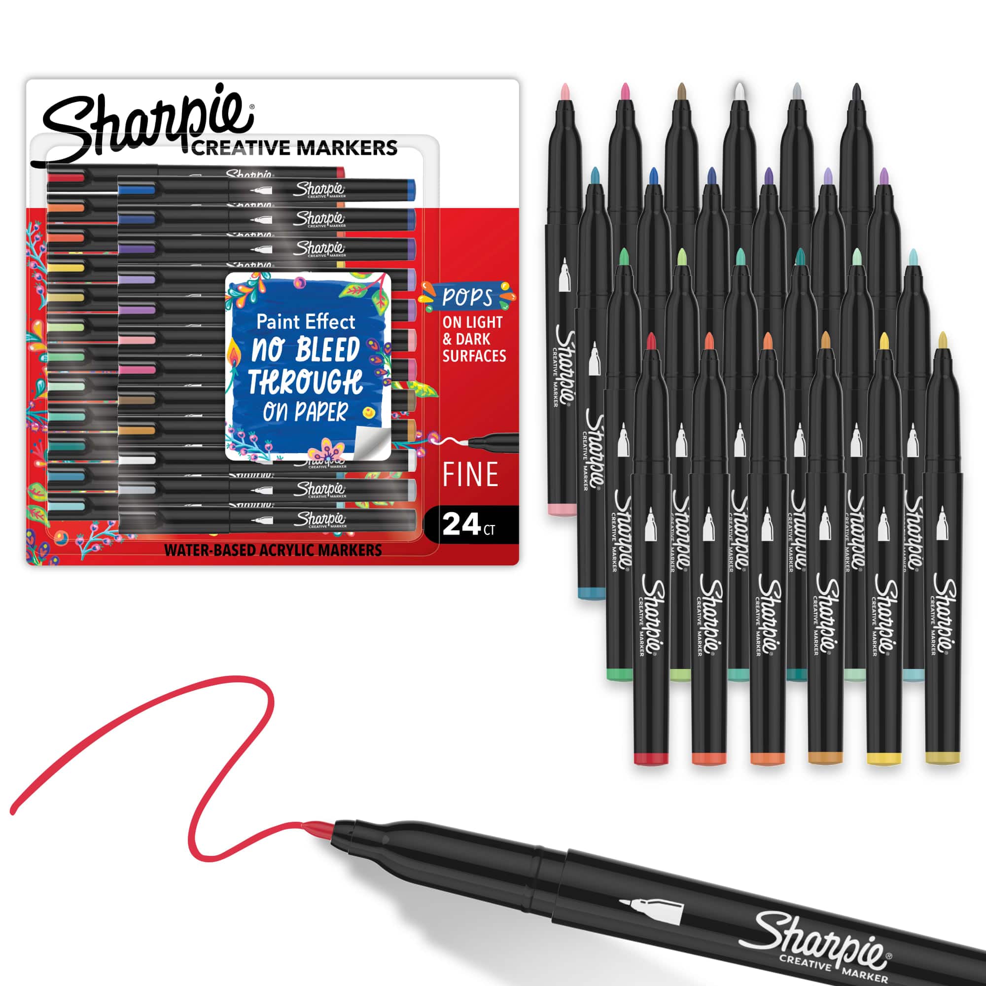 Sharpie® Fine Tip 24 Color Core & Earth Tones Creative Marker Set