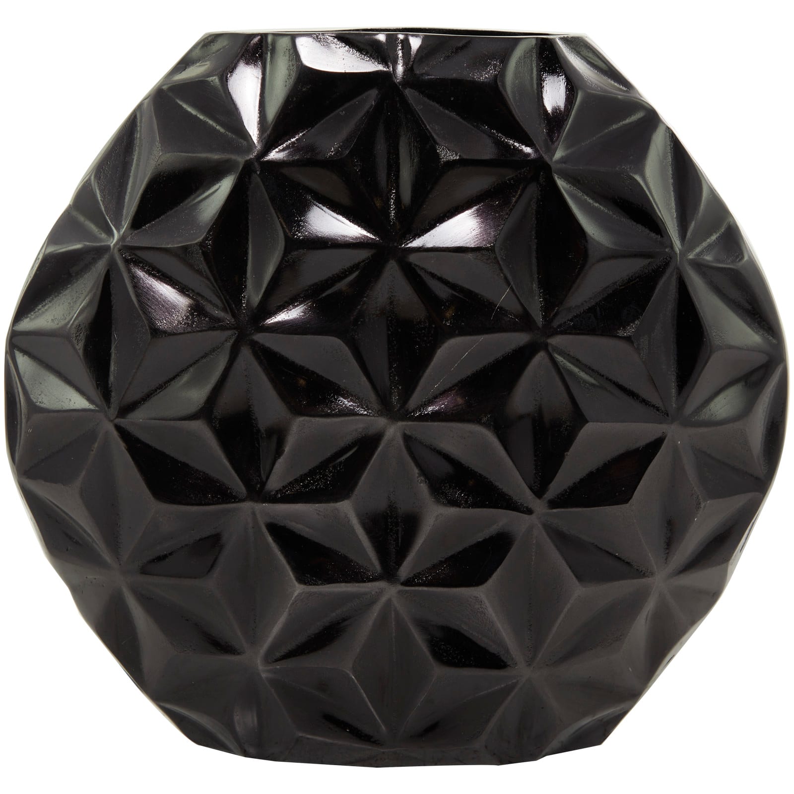 CosmoLiving by Cosmopolitan Aluminum Faceted Geometric Vase
