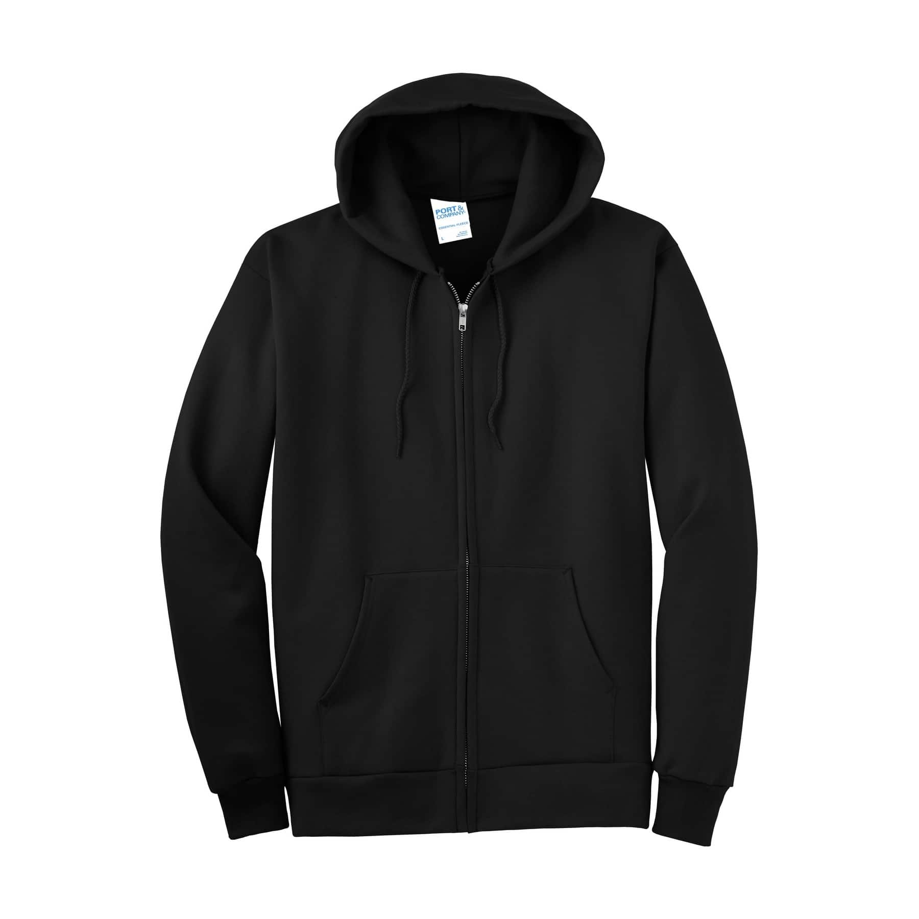 Port & Company® Essential Fleece Full-Zip Hooded Sweatshirt