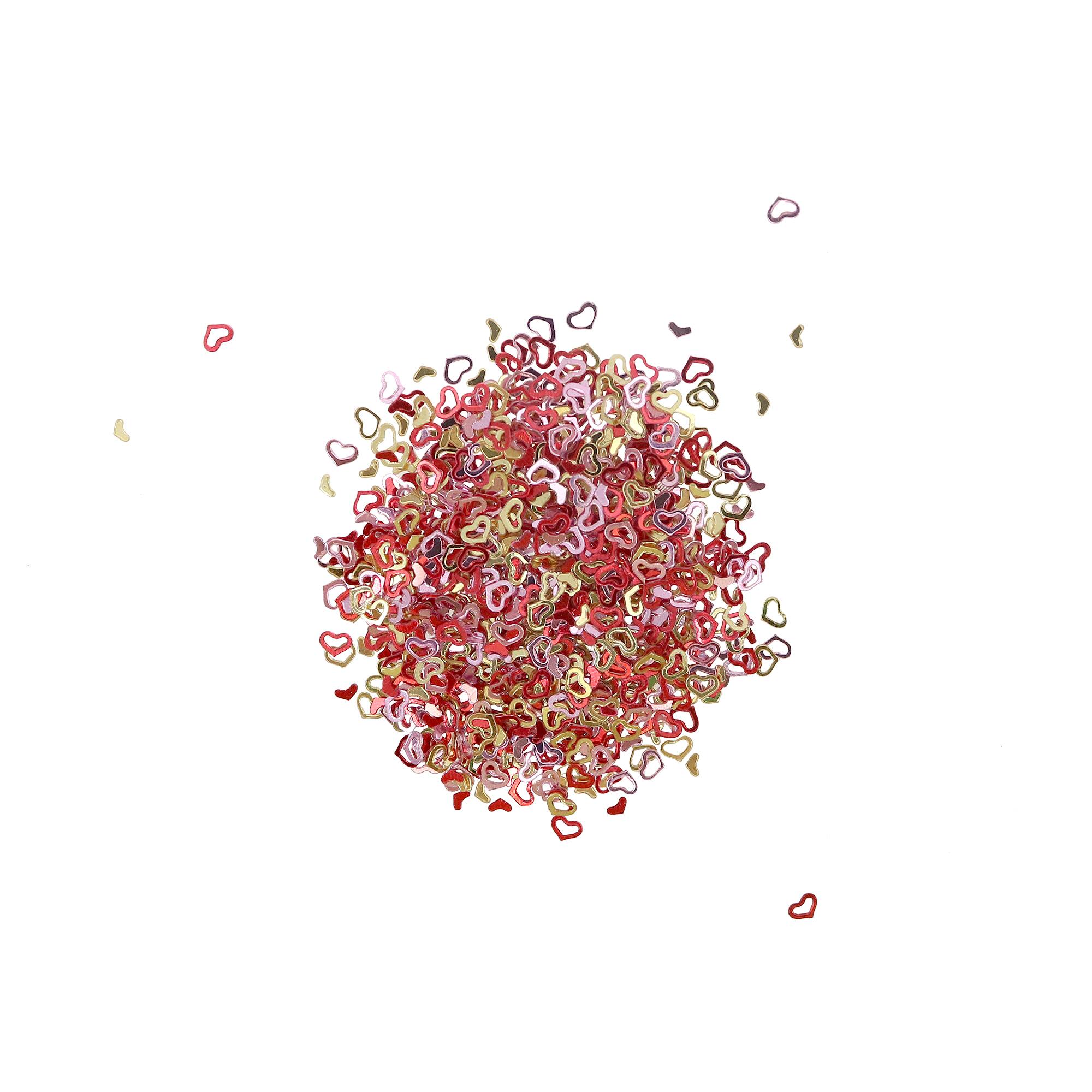 Red, Pink & Gold Heart Sequin Shapes by Creatology™