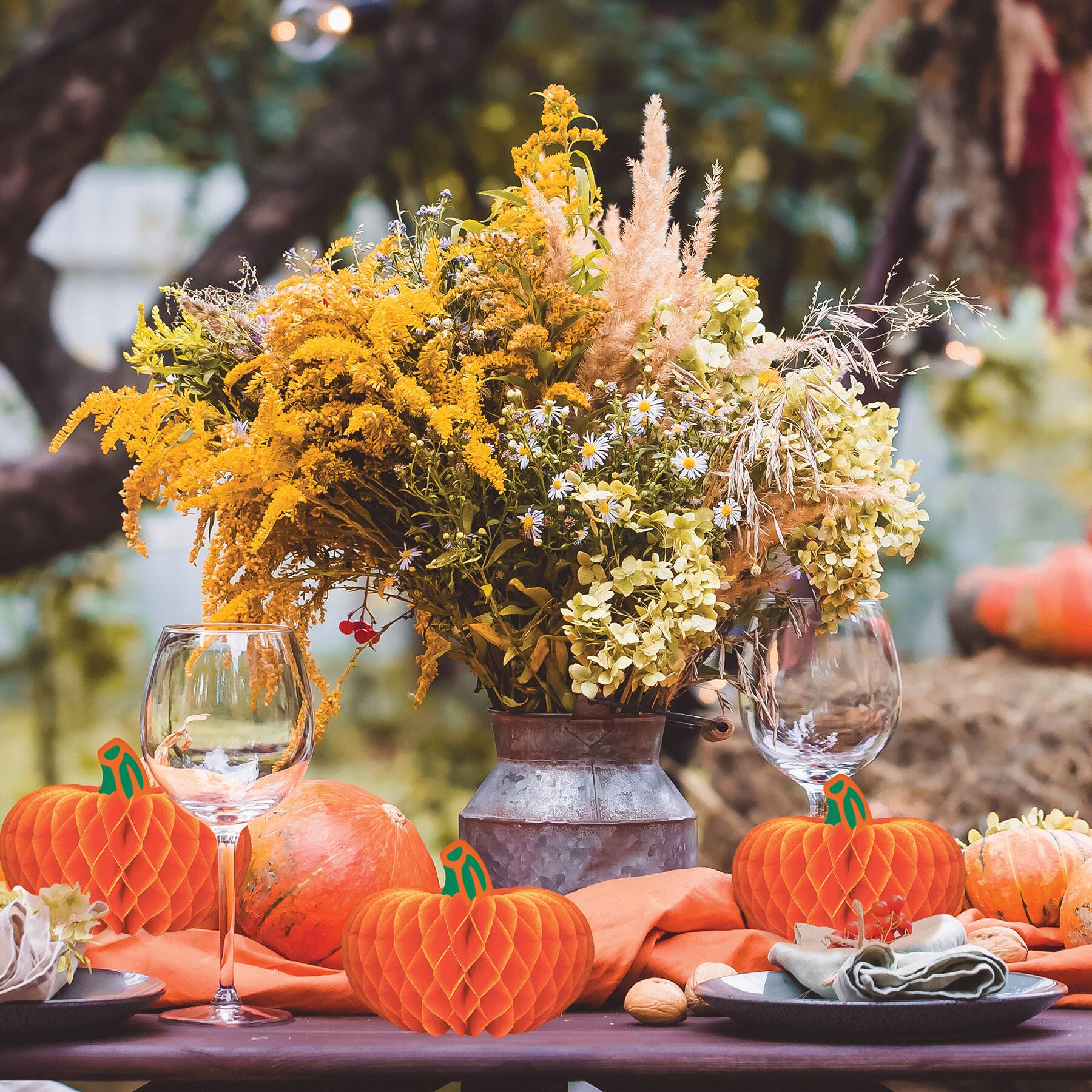Beistle 4.5" x 3.25" Tissue Paper Pumpkins, 8ct.