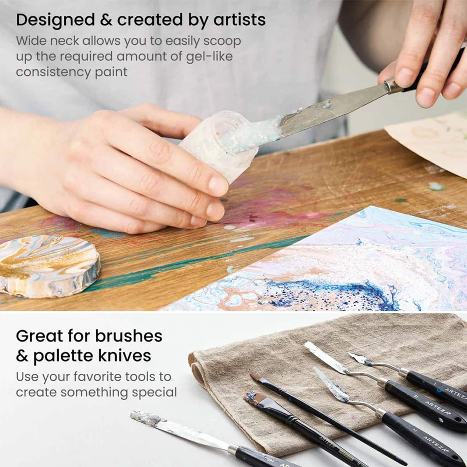 Arteza® Chunky Glitter Acrylic Craft Paint Set