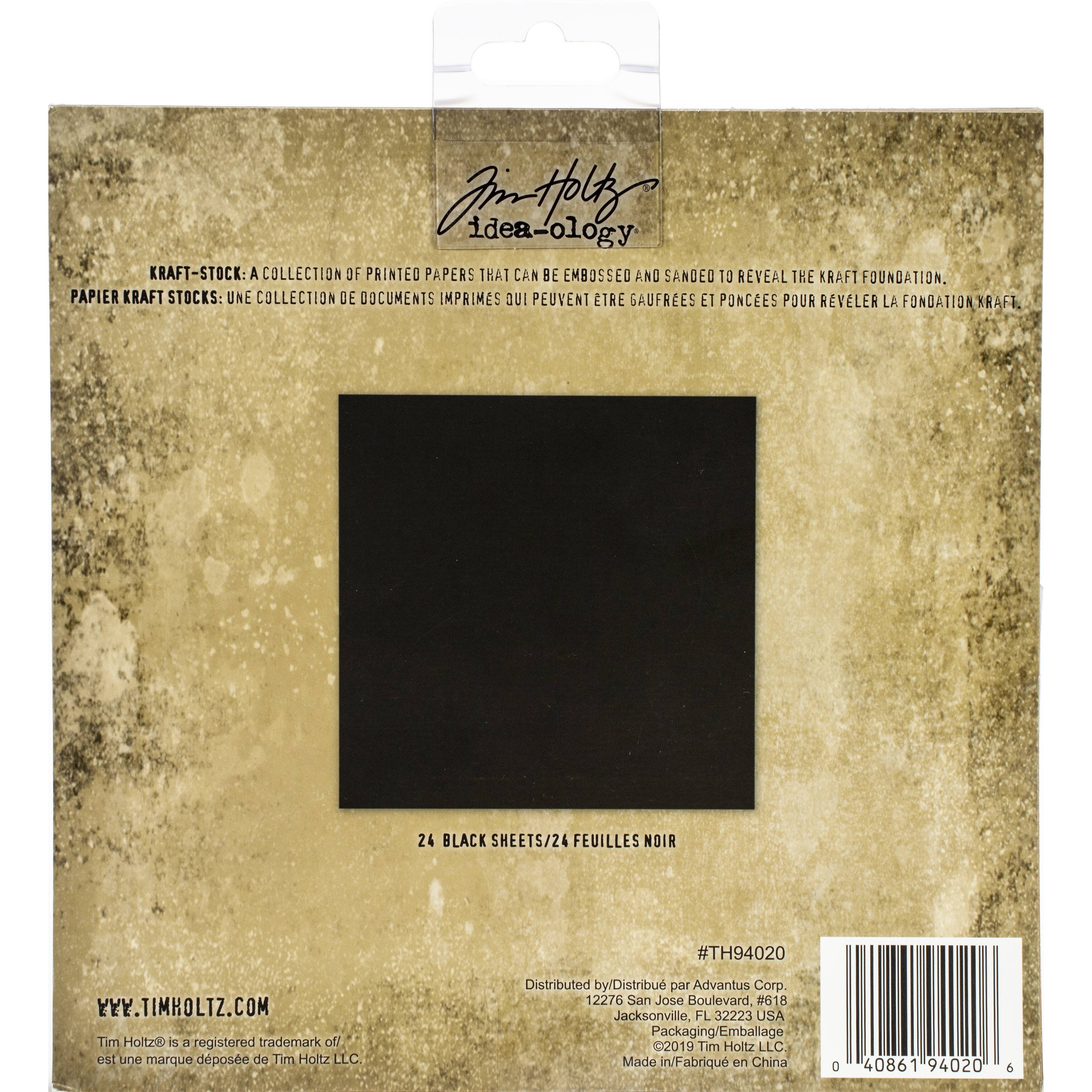 Idea-Ology Blackout Kraft Stock Cardstock Pad, 8" x 8"