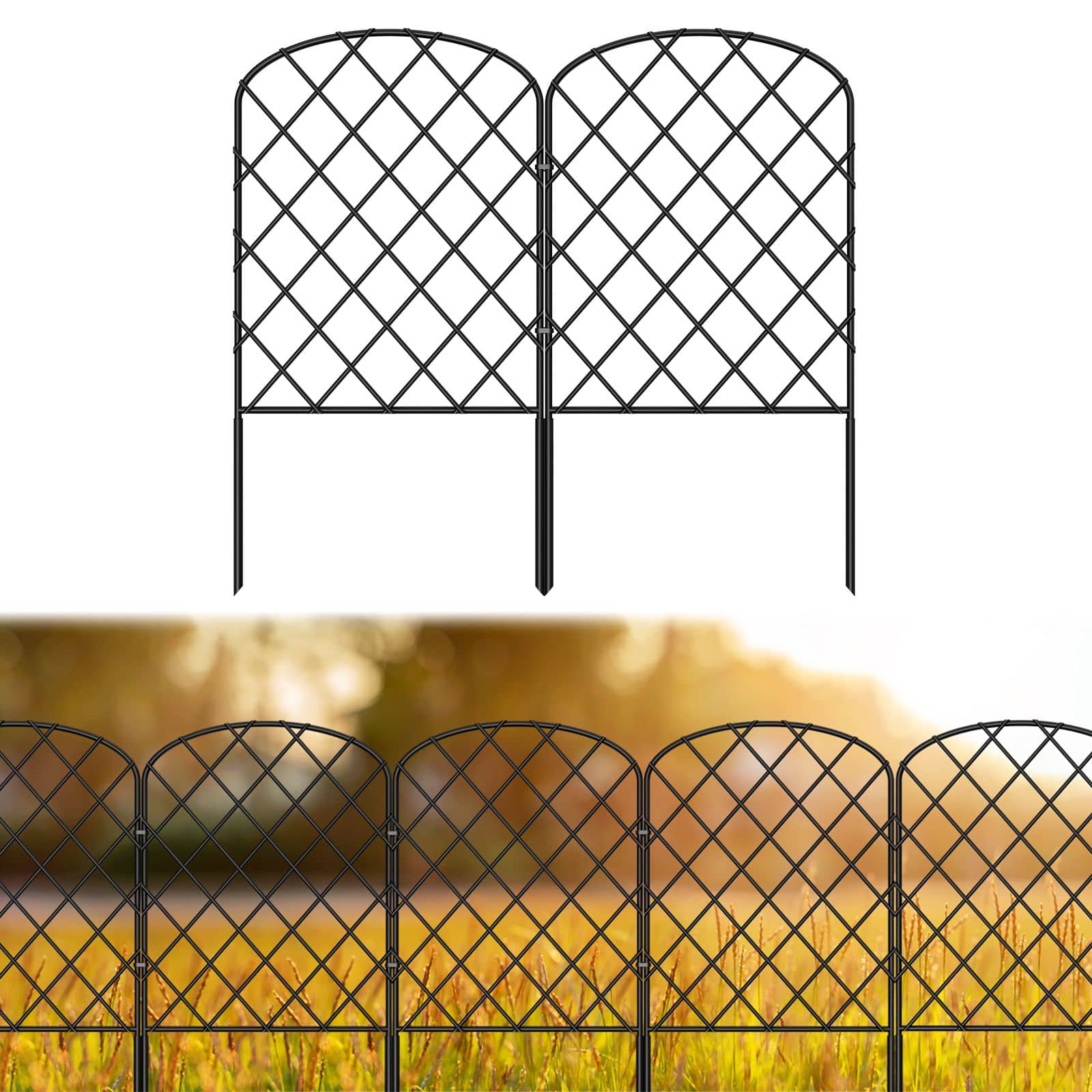 NEX™ Metal Rhombic Pet Guard & Garden Stake Fence