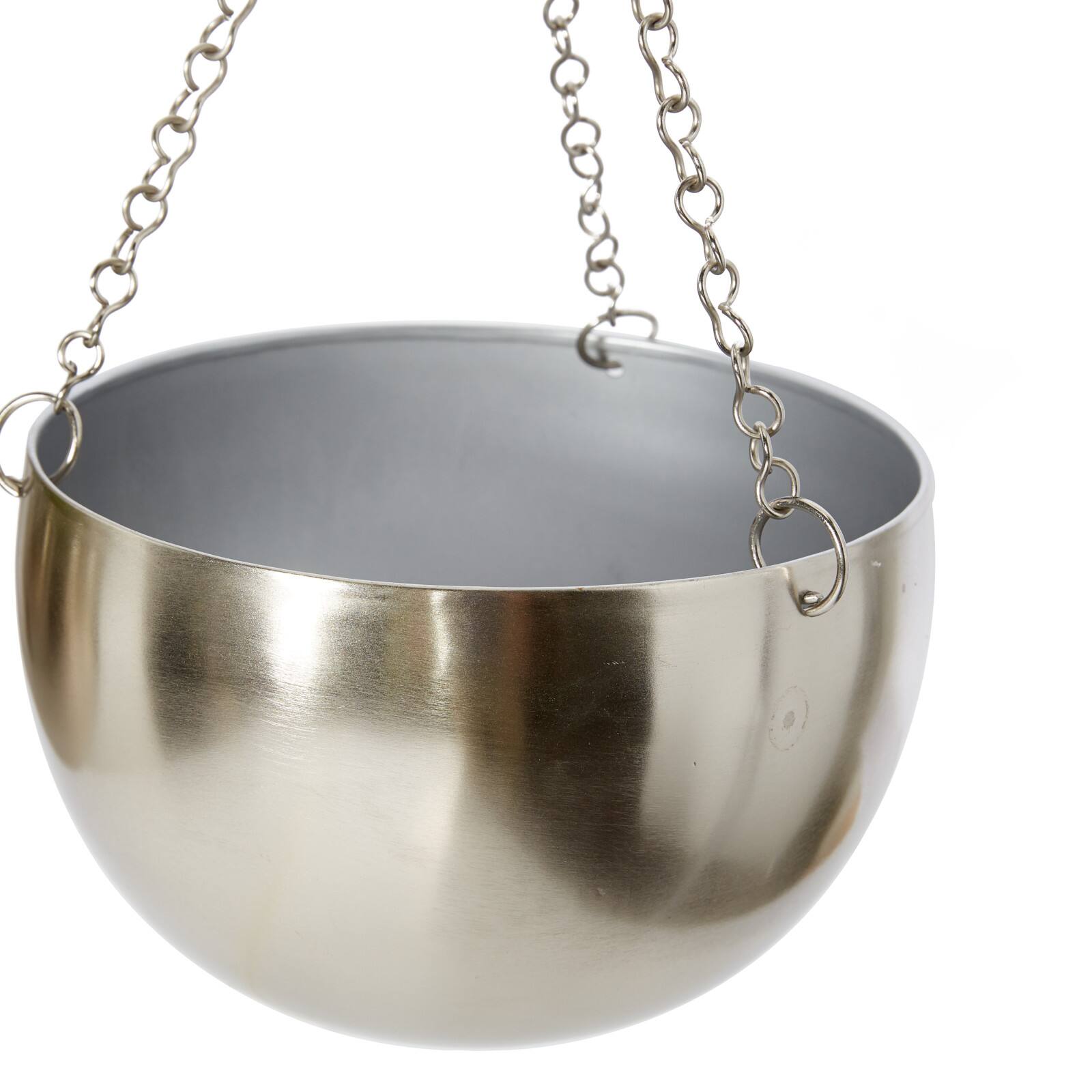 Silver Metal Glam Planter Set, 5" & 6"