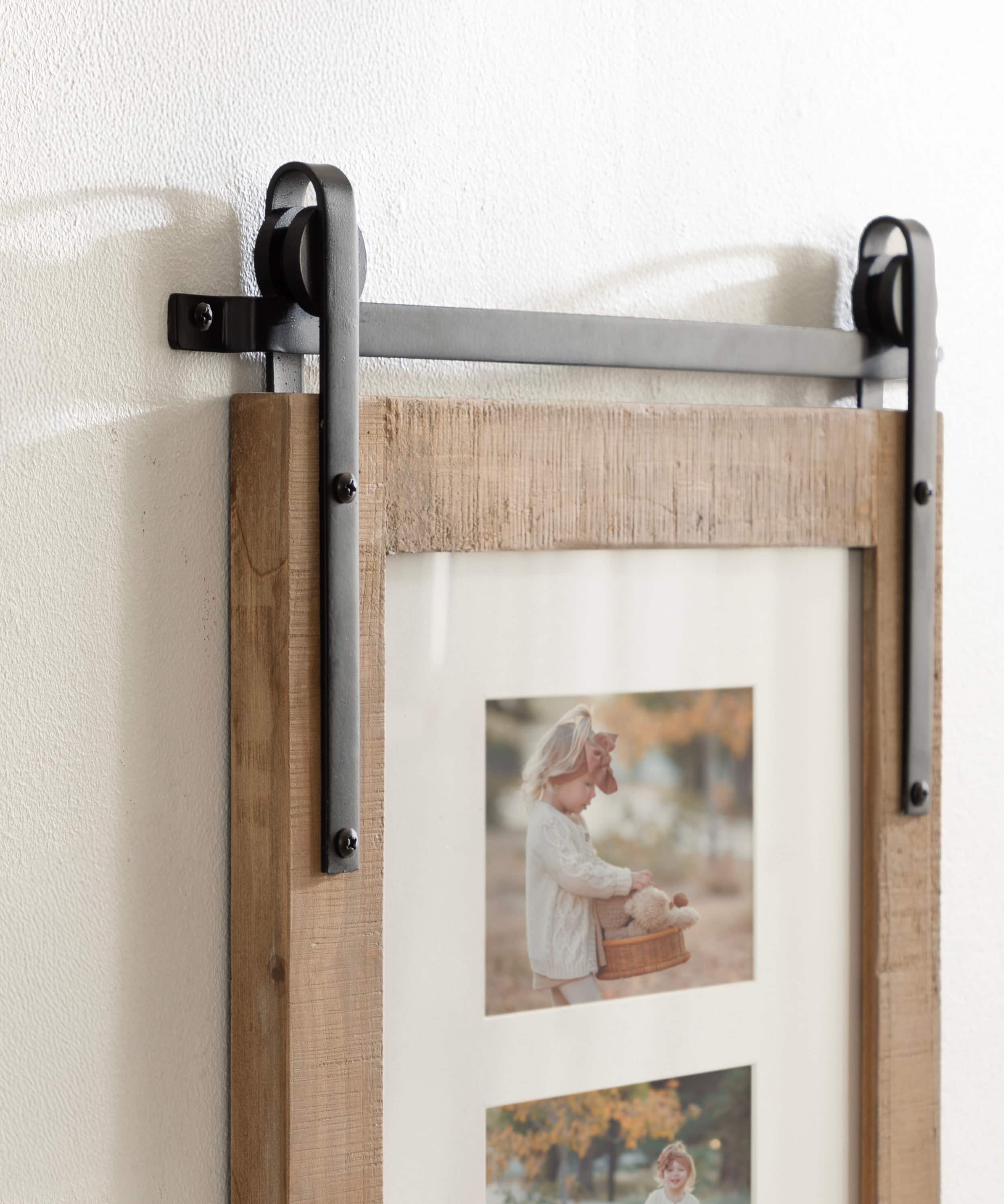 Kate and Laurel Cates 4 Opening Rustic Brown Wood Picture Frame