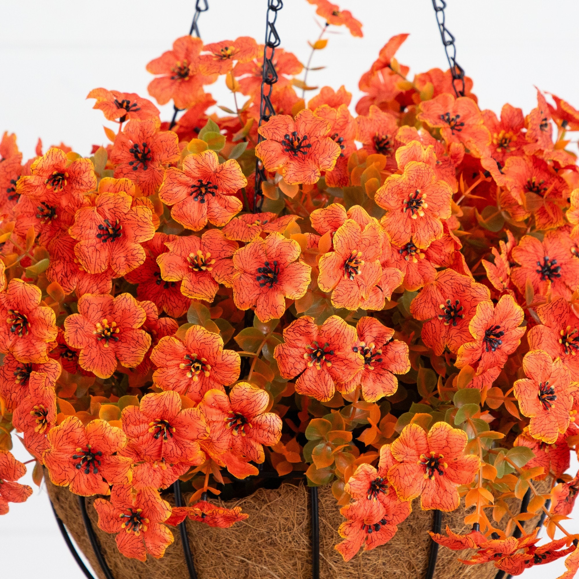 26" UV Resistant Autumn Artificial Daisy Fall Plant & Hanging Basket DIY Kit